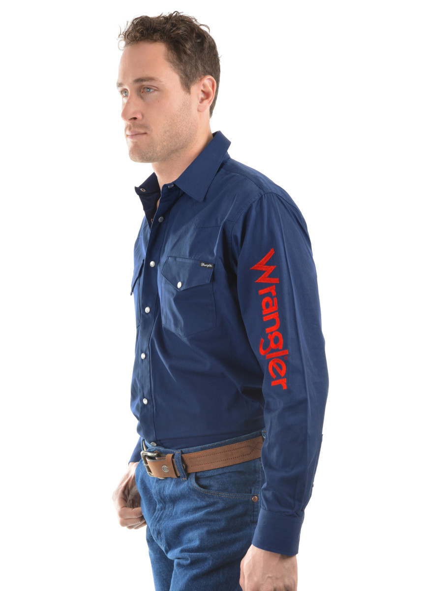 Men's Logo Rodeo Long Sleeve Drill Shirt