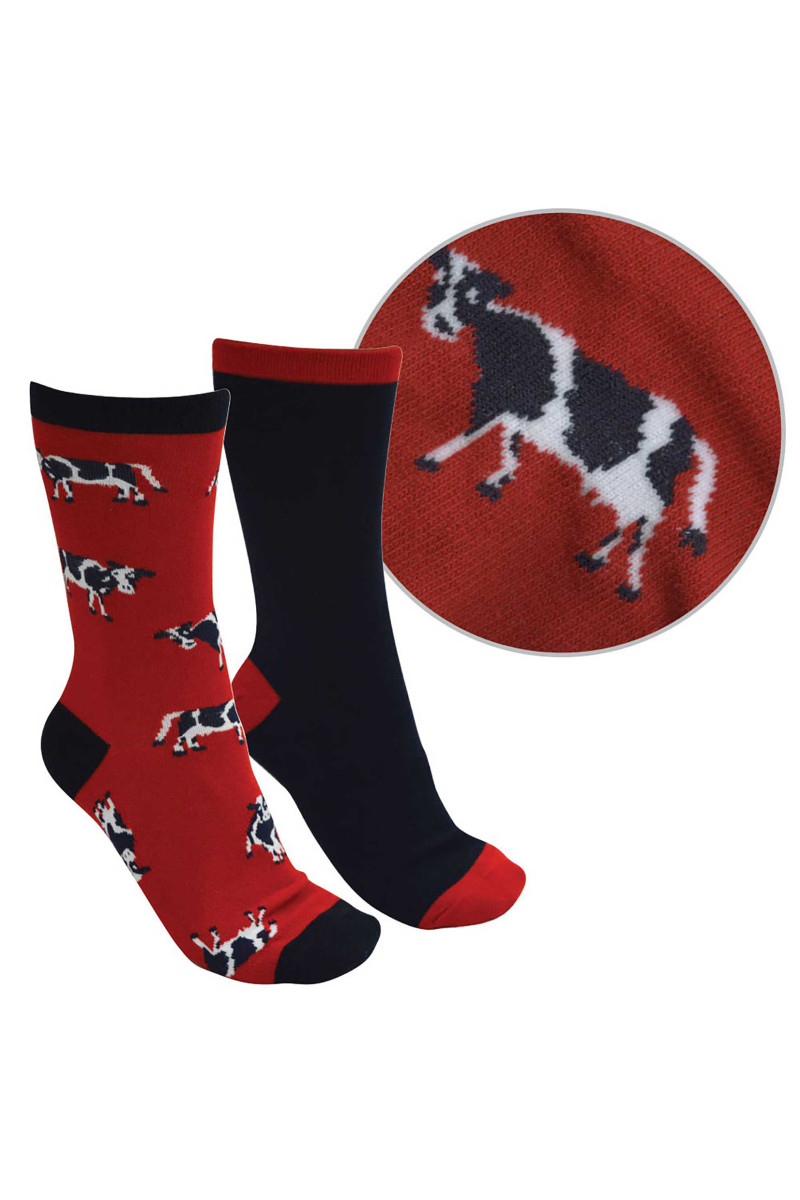 Adult Farmyard Socks Twin Pack