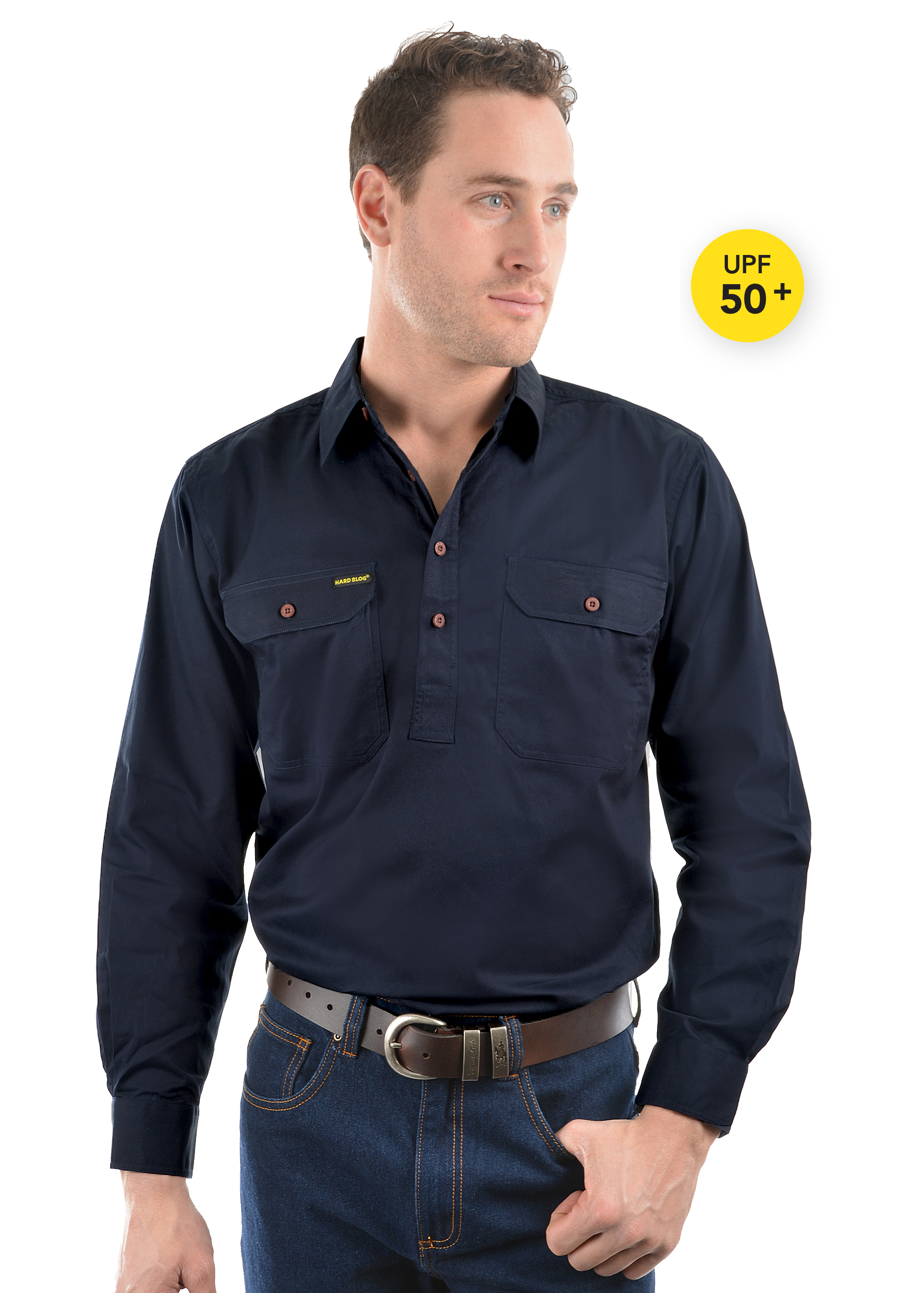 Men's Half Placket Light Cotton Shirt