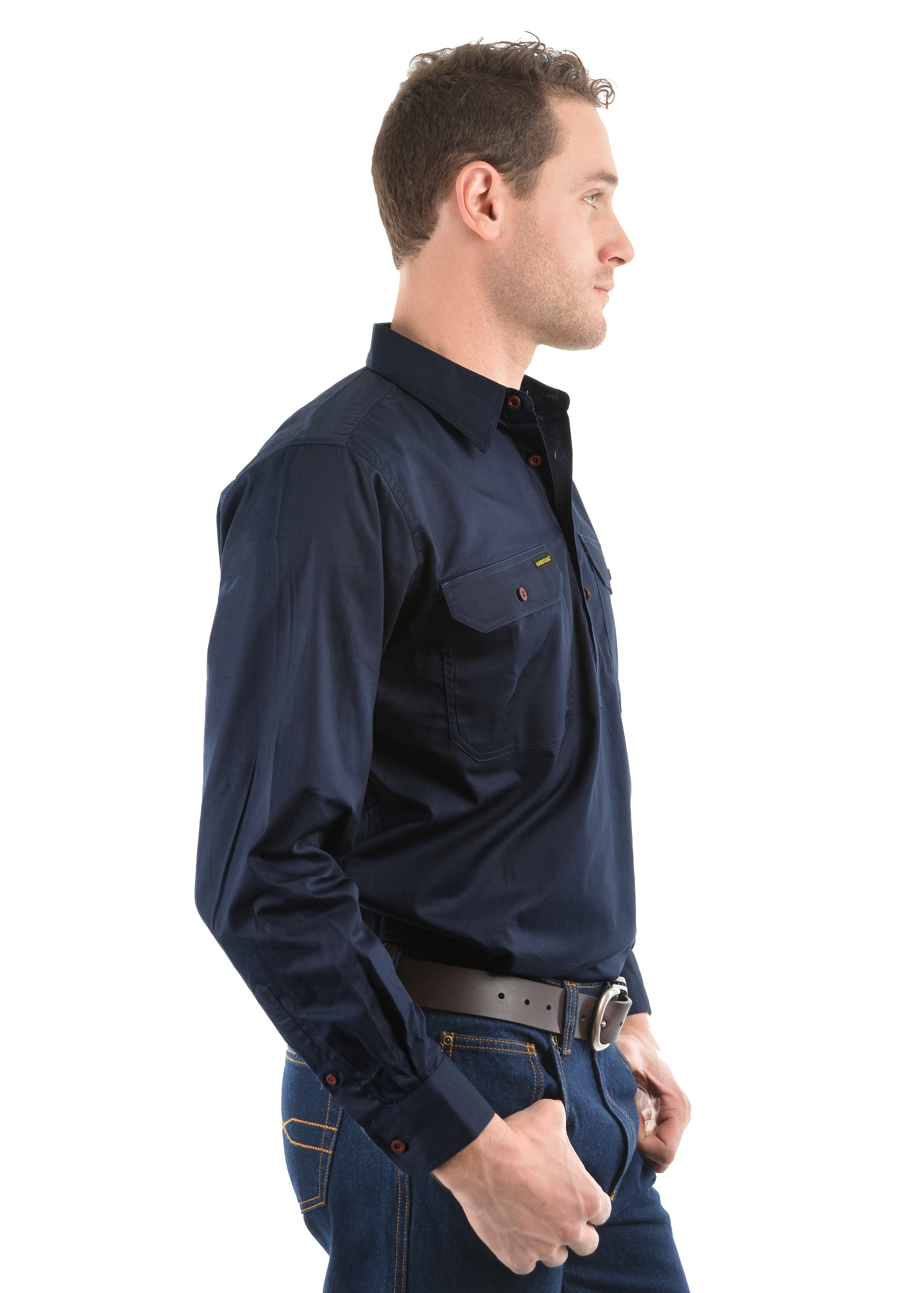 Men's Half Placket Light Cotton Shirt