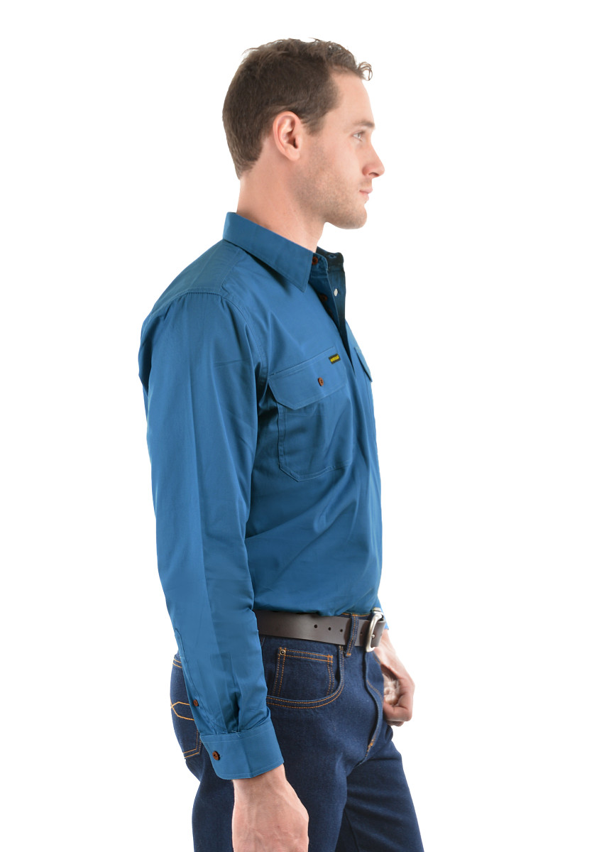 Men's Half Placket Light Cotton Shirt