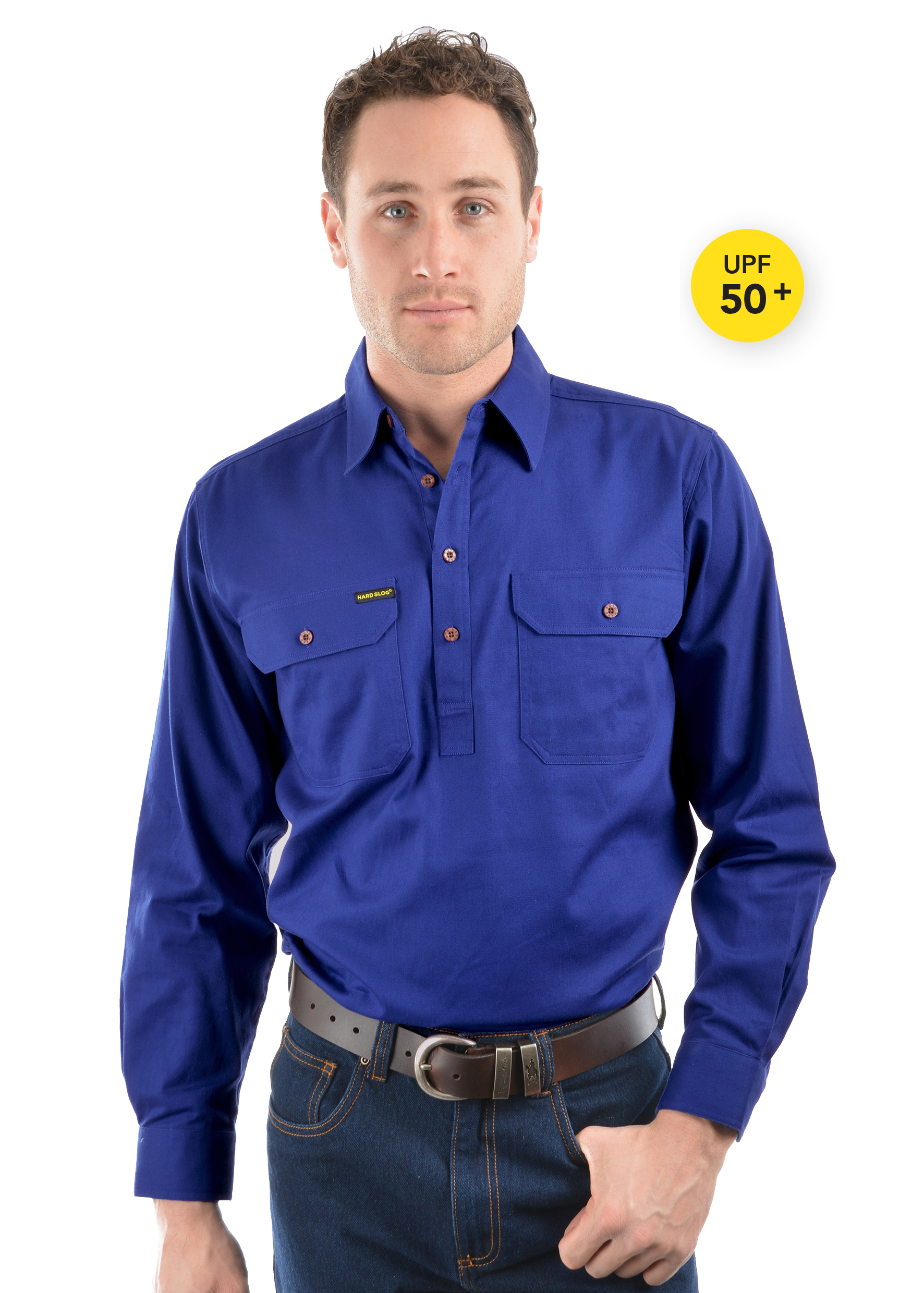 Men's Half Placket Light Cotton Shirt