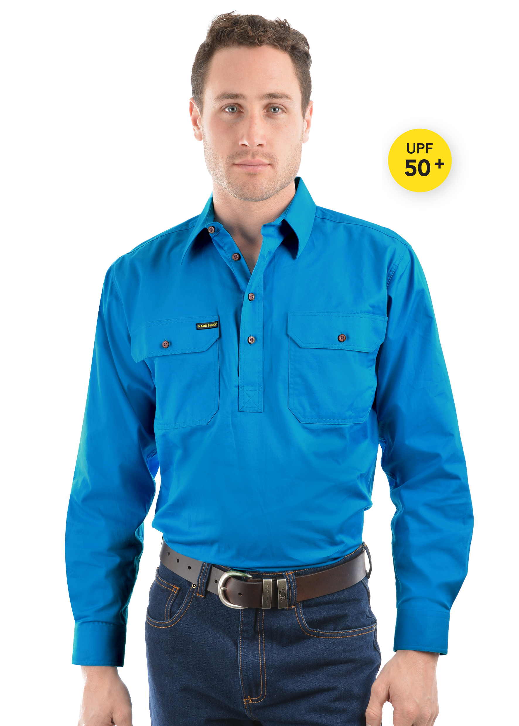 Men's Half Placket Light Cotton Shirt