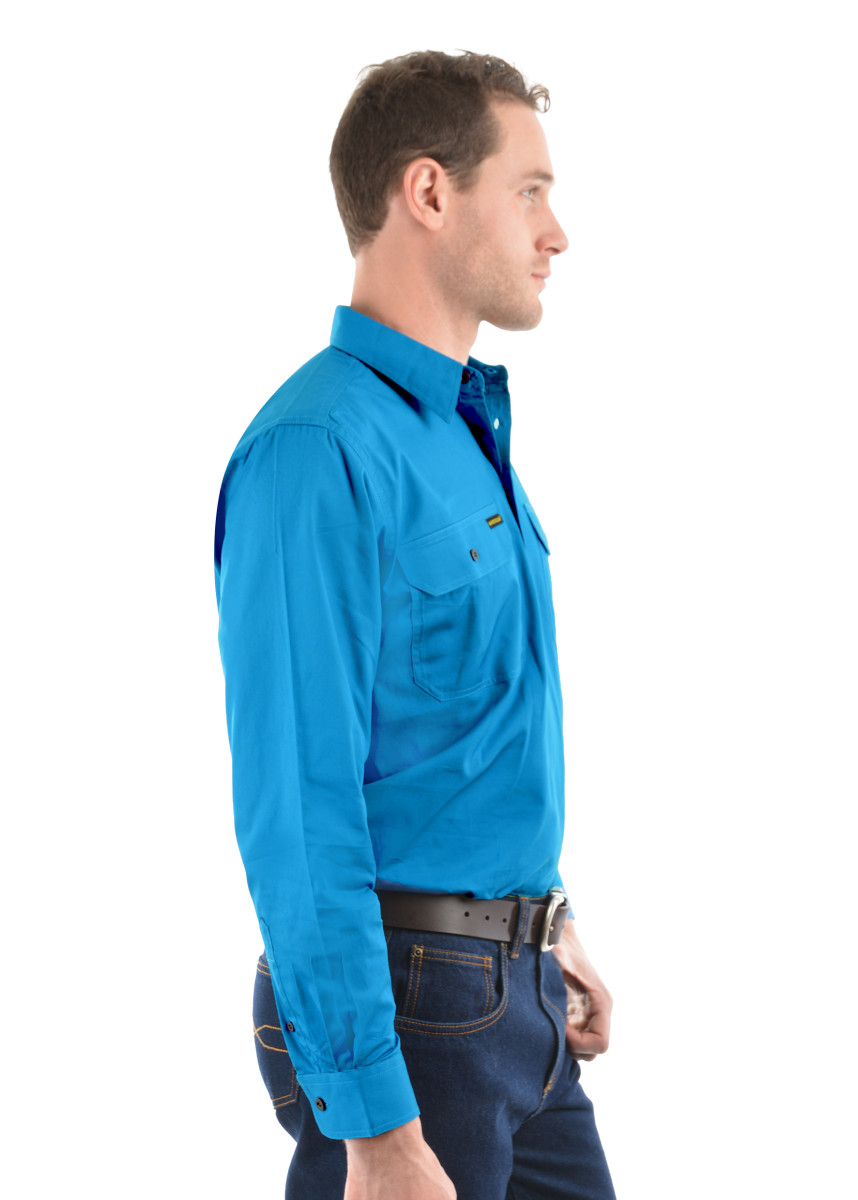 Men's Half Placket Light Cotton Shirt