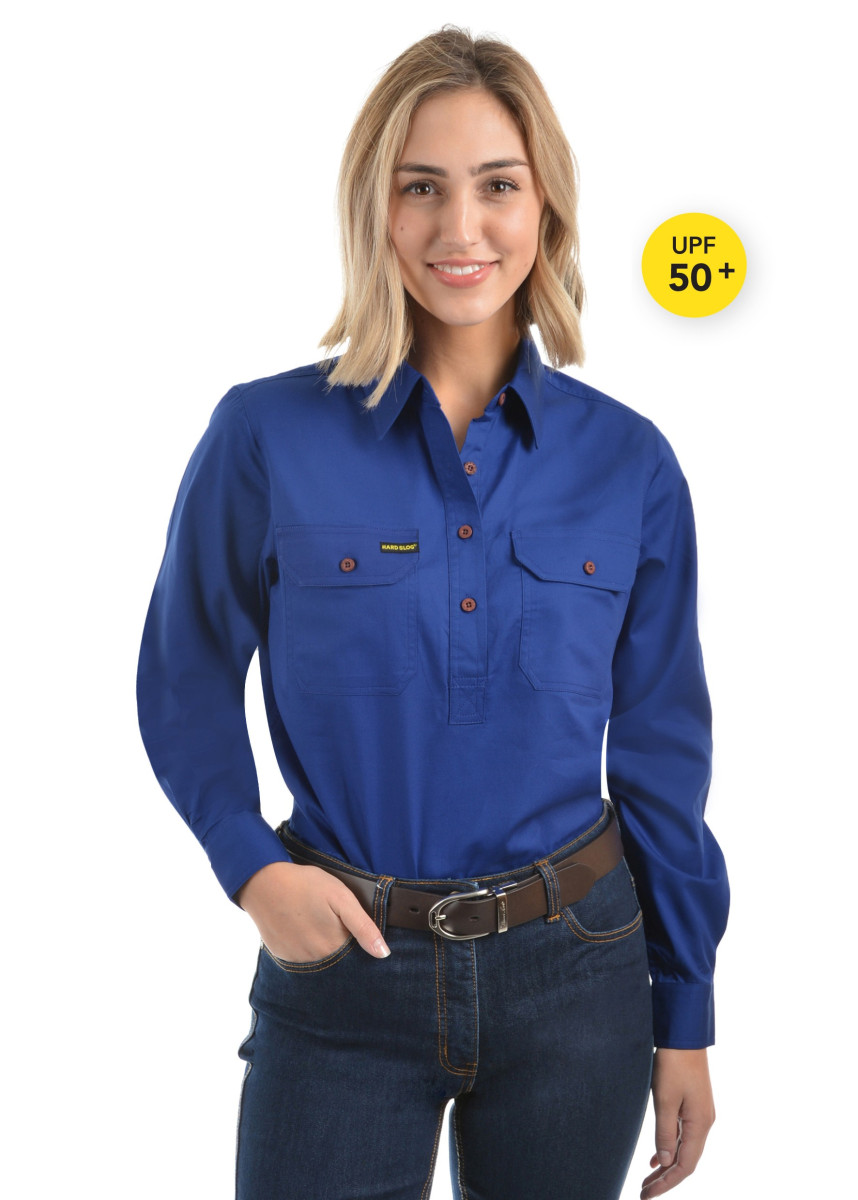 Women's Half Placket Light Cotton Shirt