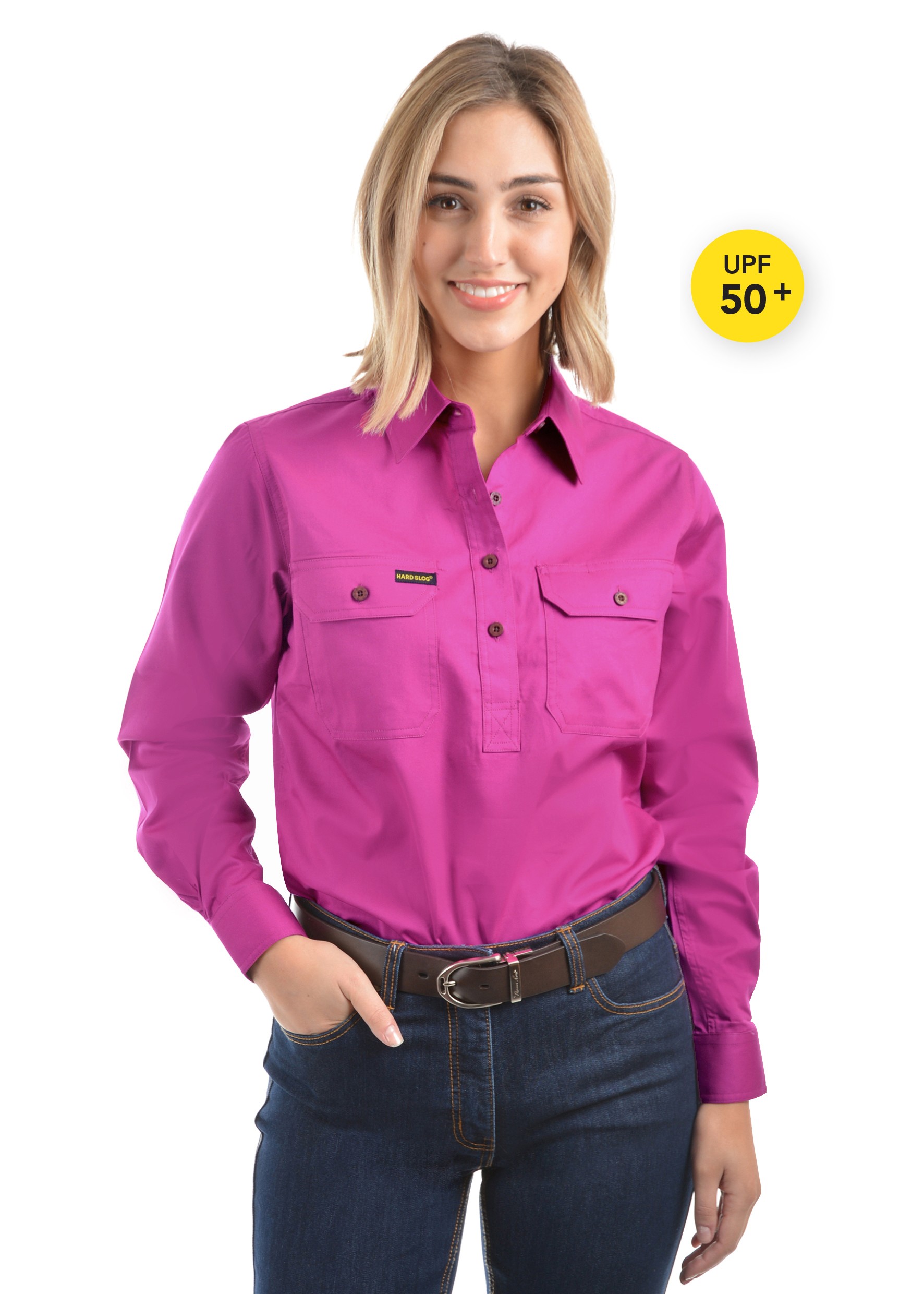 Women's Half Placket Light Cotton Shirt