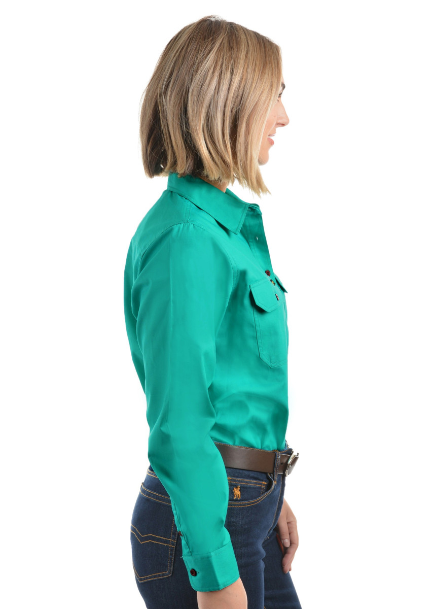 Women's Half Placket Light Cotton Shirt