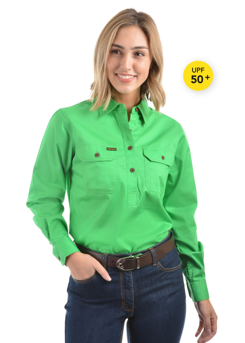 Women's Half Placket Light Cotton Shirt