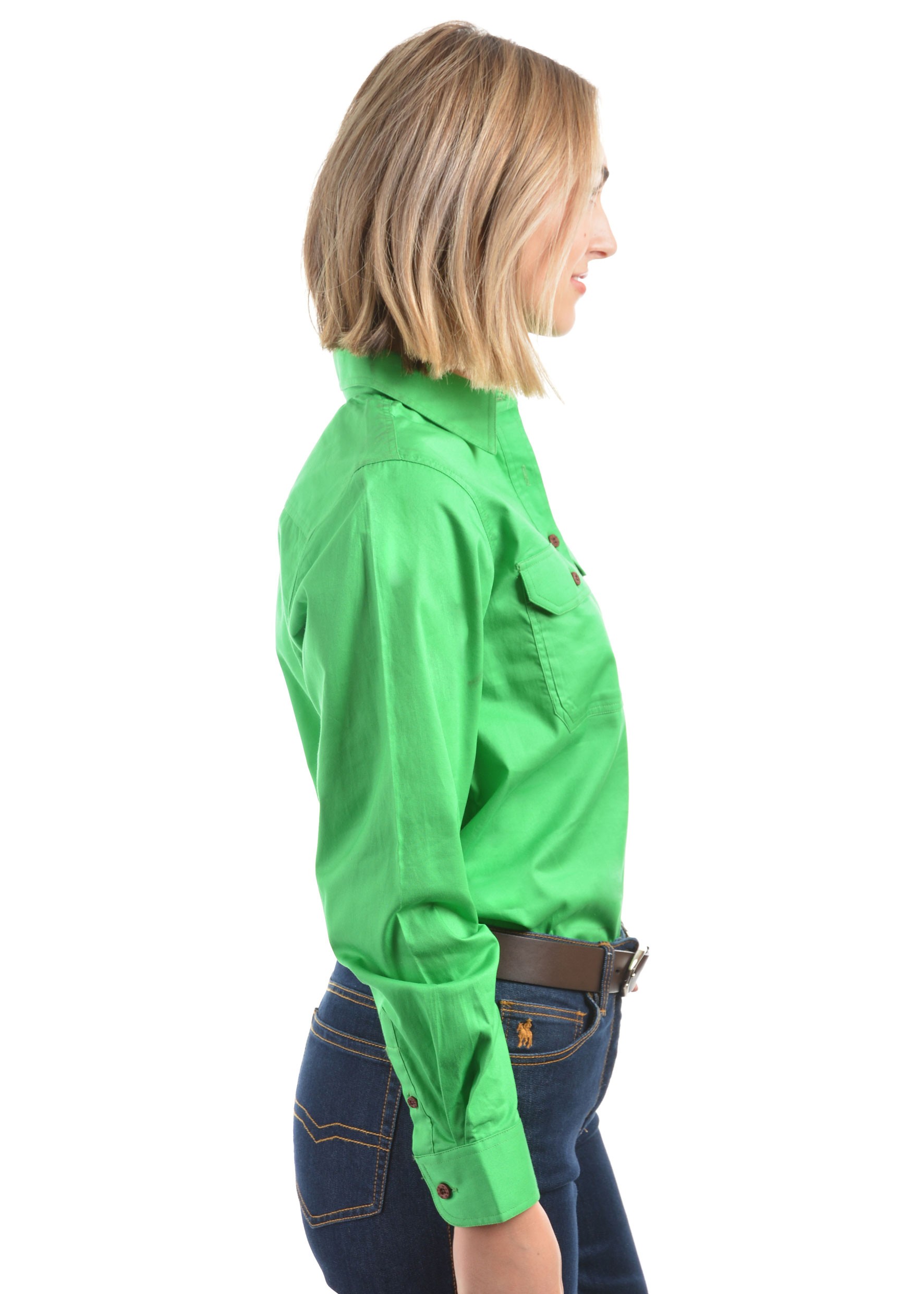 Women's Half Placket Light Cotton Shirt
