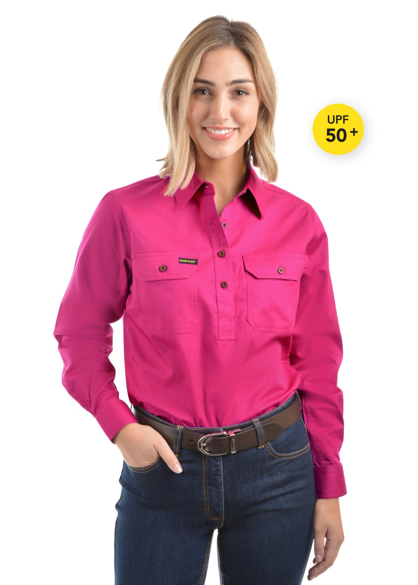 Women's Half Placket Light Cotton Shirt