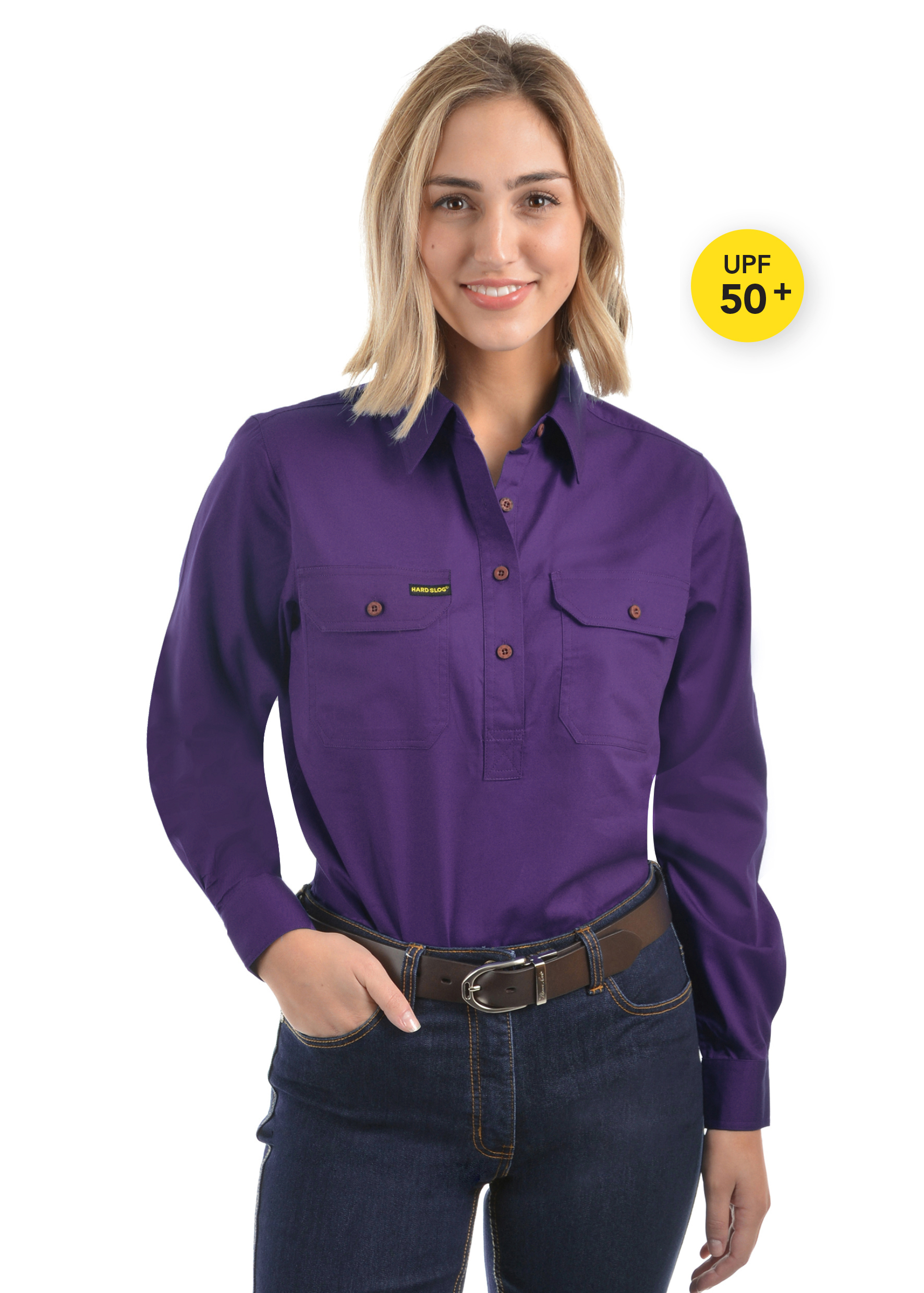 Women's Half Placket Light Cotton Shirt