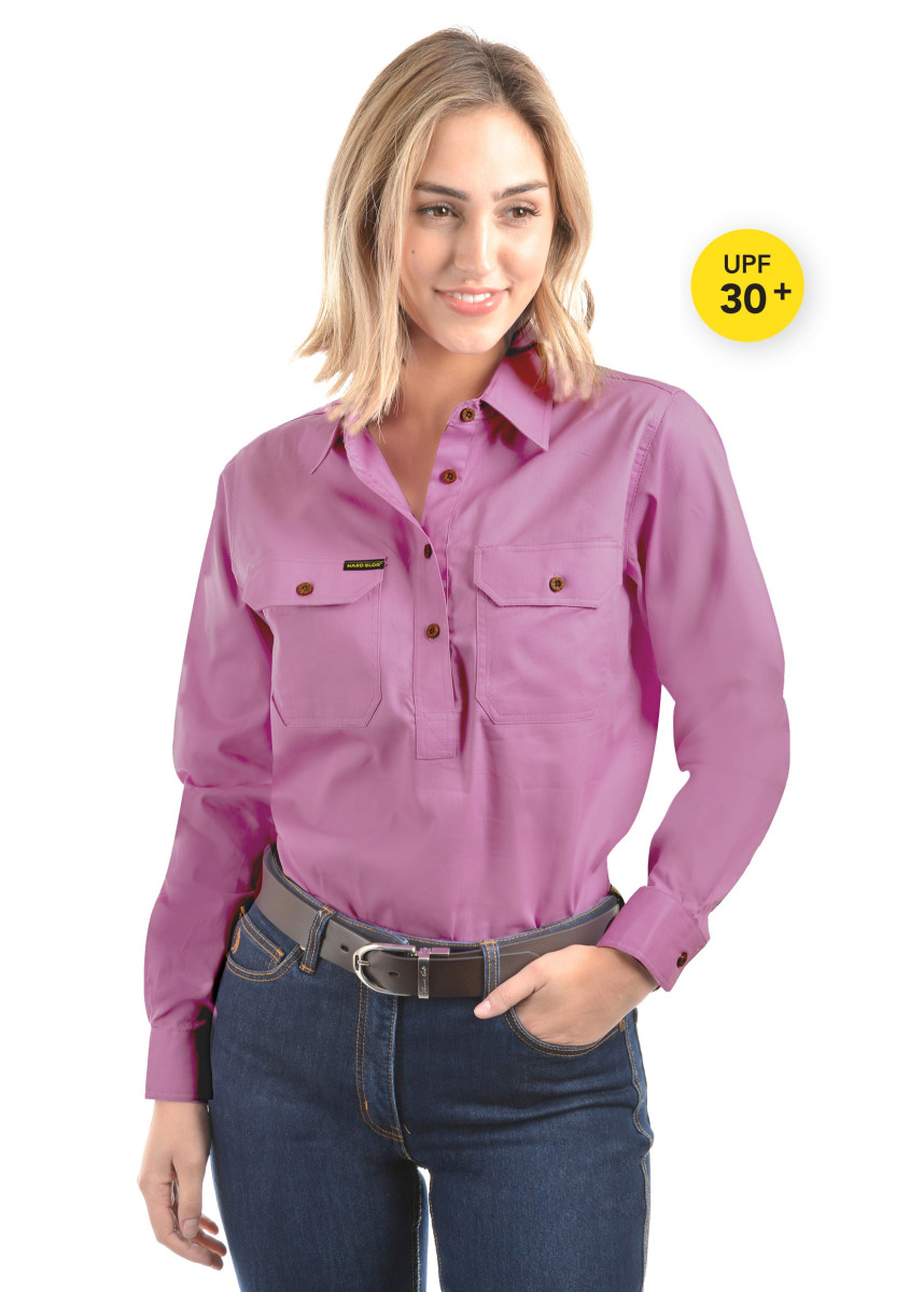 Women's Half Placket Light Cotton Shirt