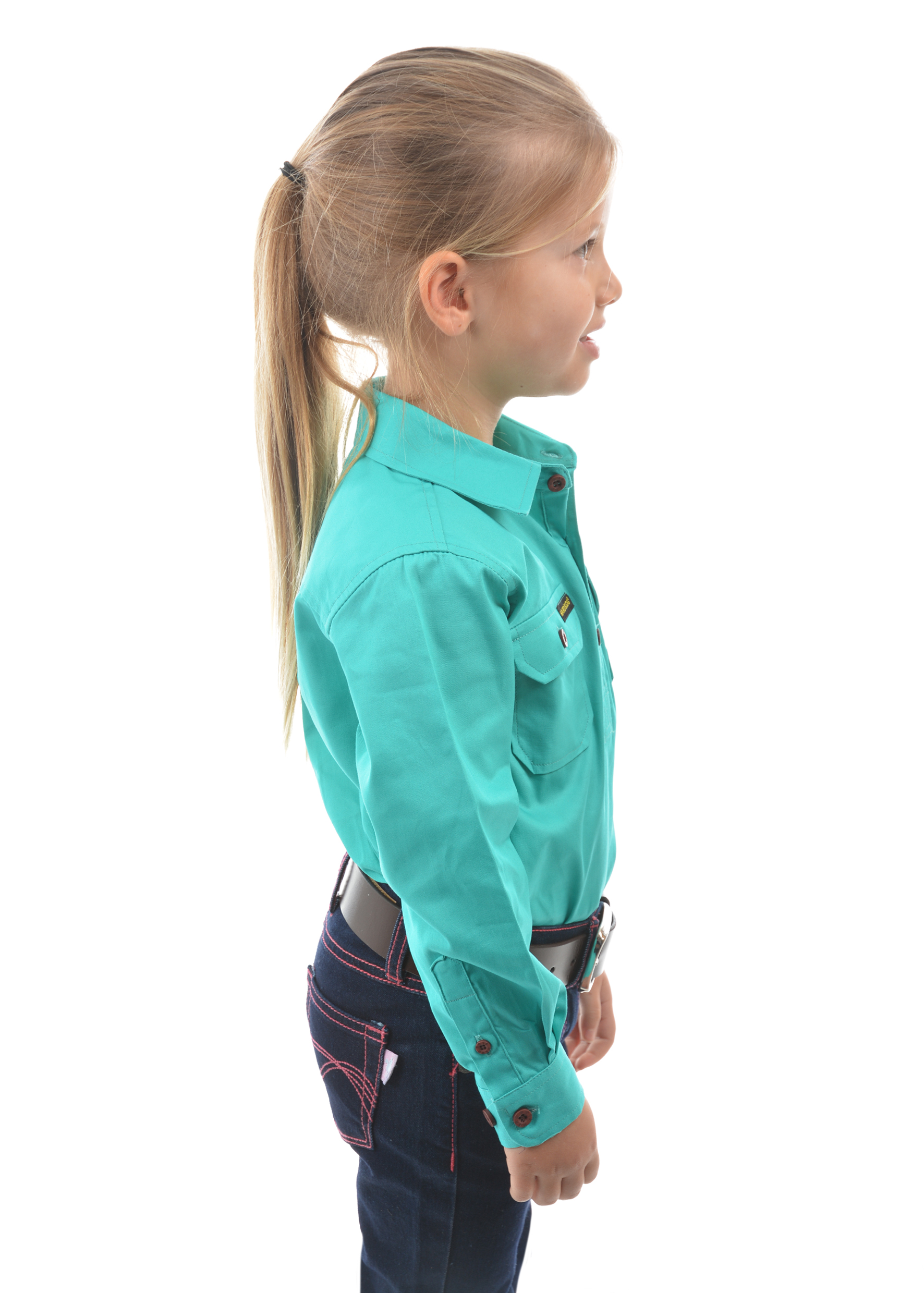 Kid's Half Placket Light Cotton Shirt