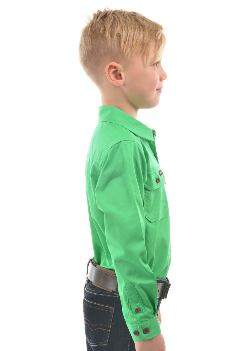 Kid's Half Placket Light Cotton Shirt