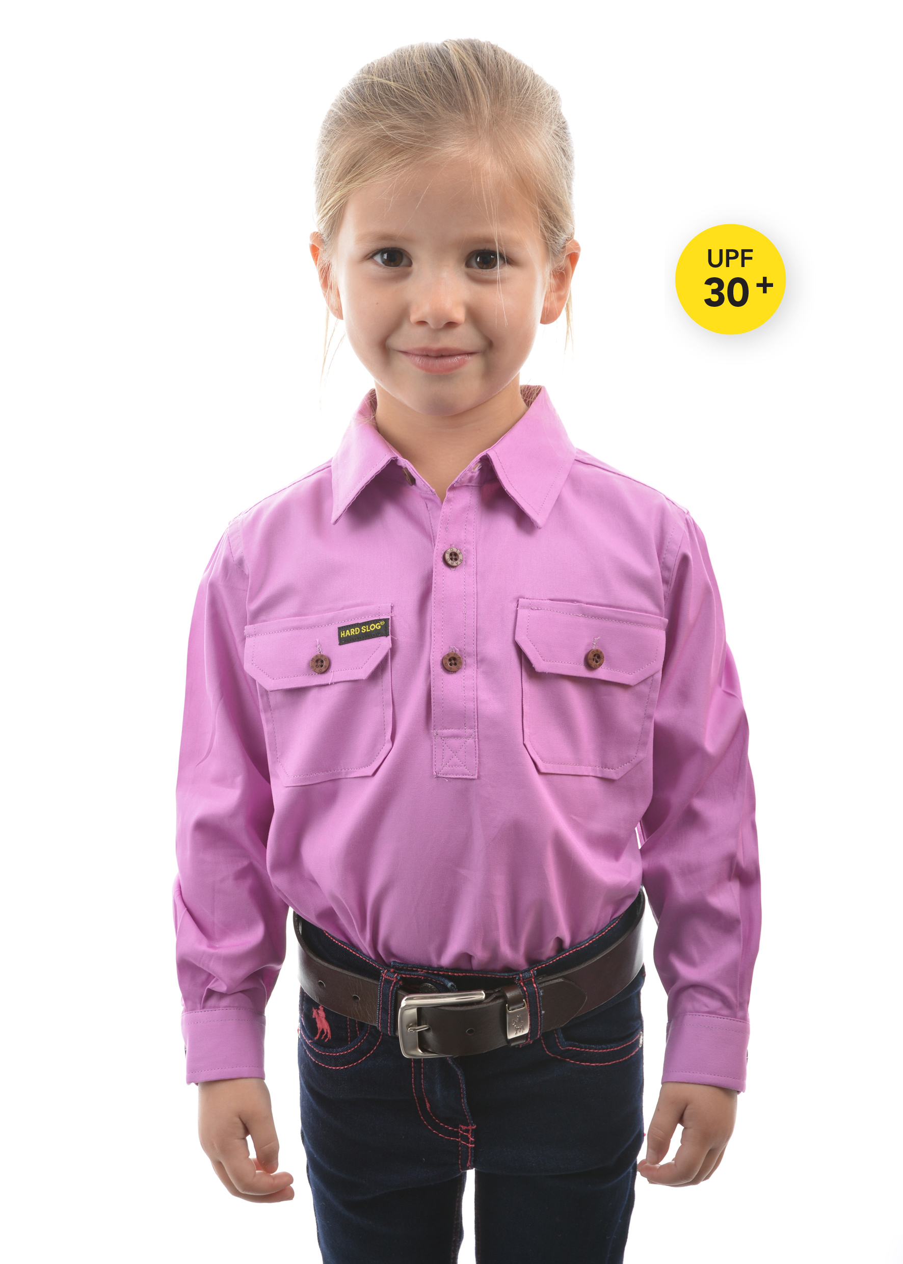 Kid's Half Placket Light Cotton Shirt