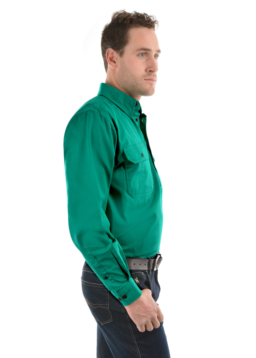Heavy Drill Shirt Half Placket