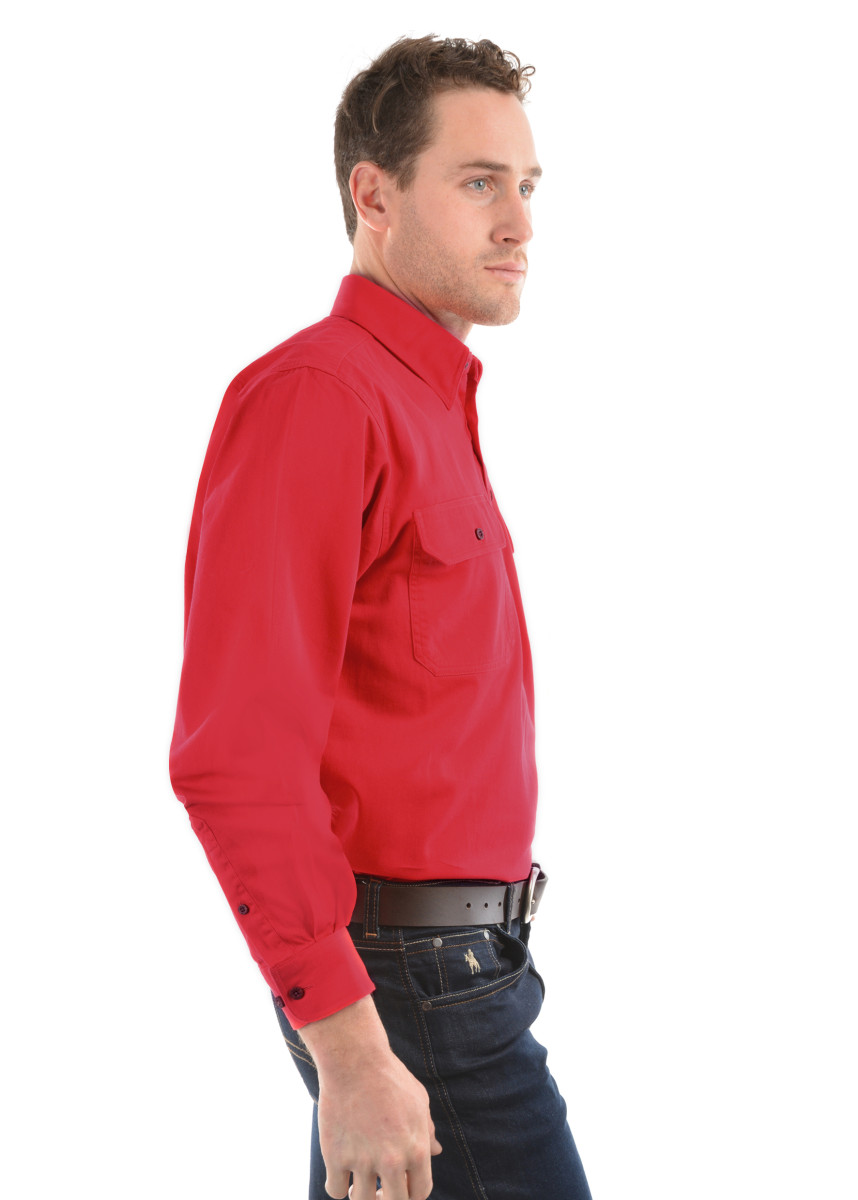 Heavy Drill Shirt Half Placket