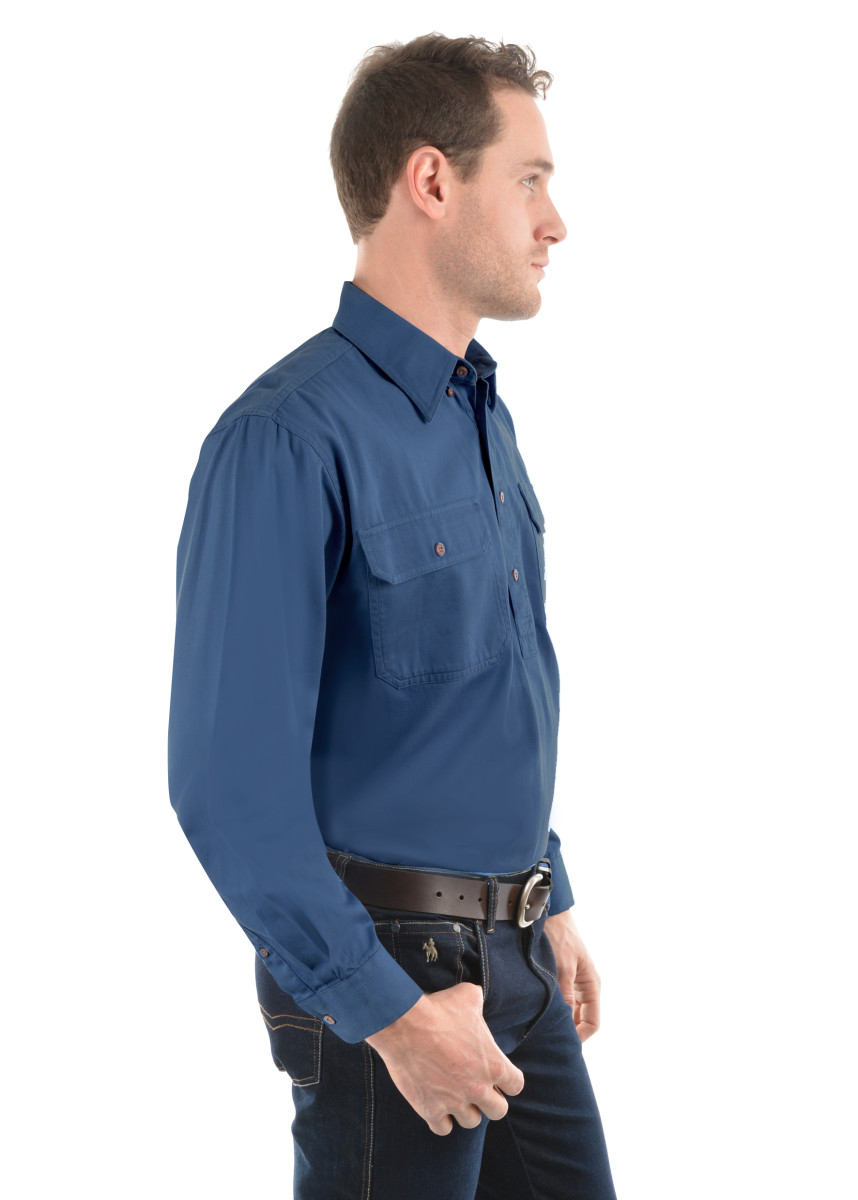 Heavy Drill Shirt Half Placket