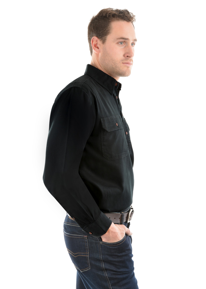 Heavy Drill Shirt Half Placket