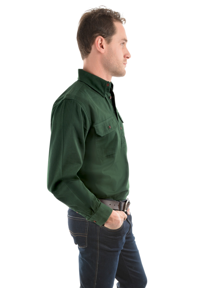 Heavy Drill Shirt Half Placket