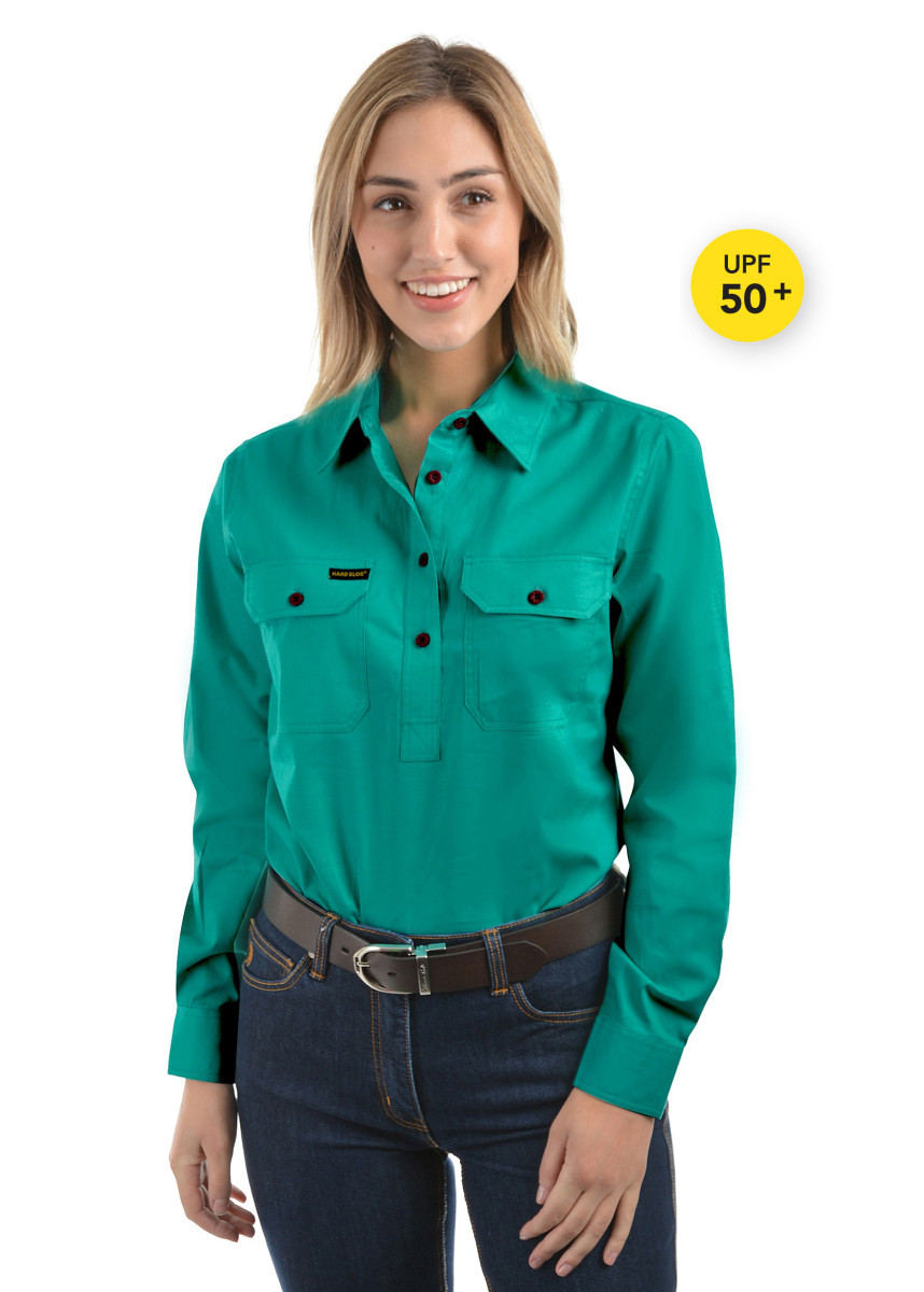 Women's Half Placket Light Cotton Shirt