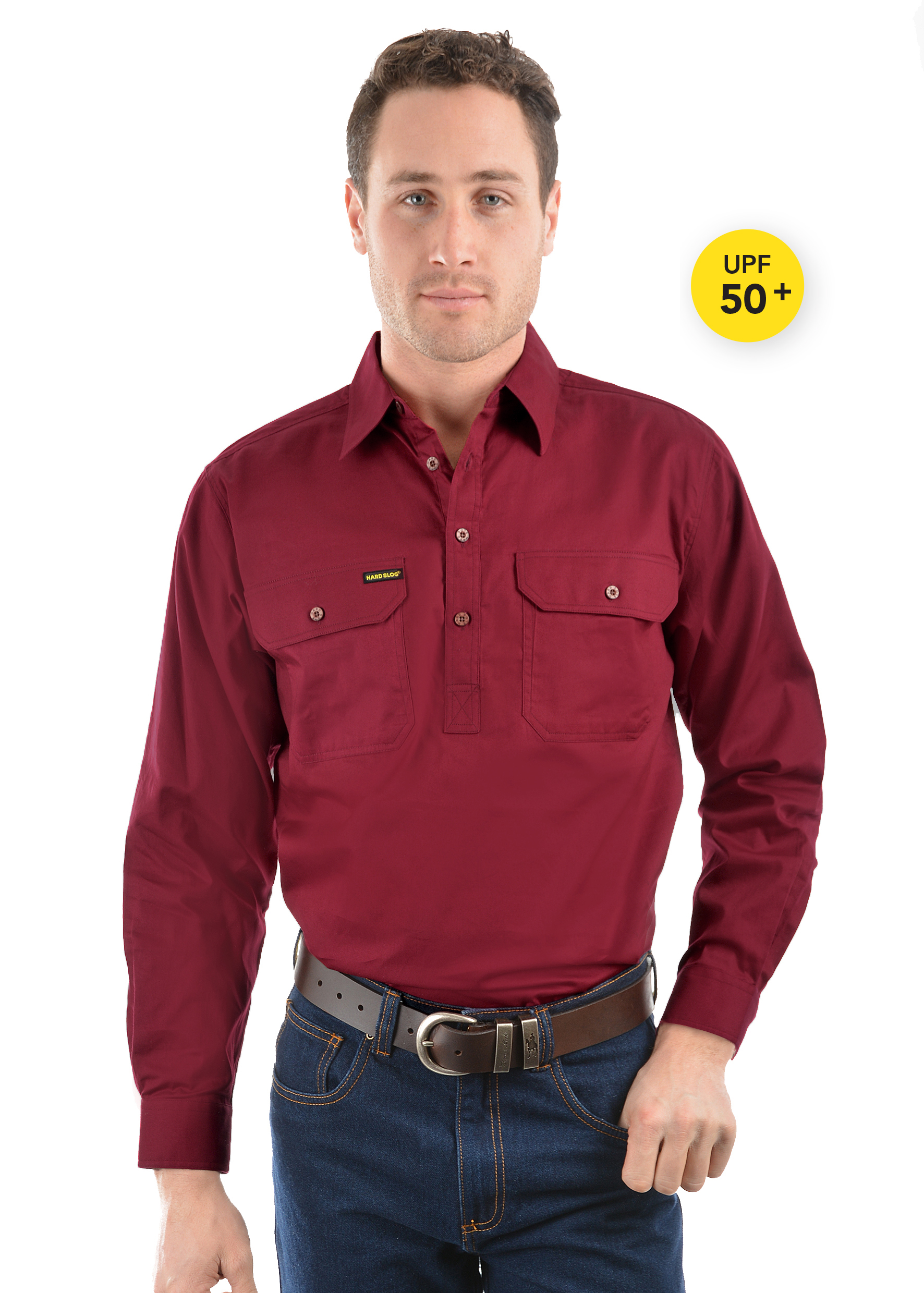 Men's Half Placket Light Cotton Shirt