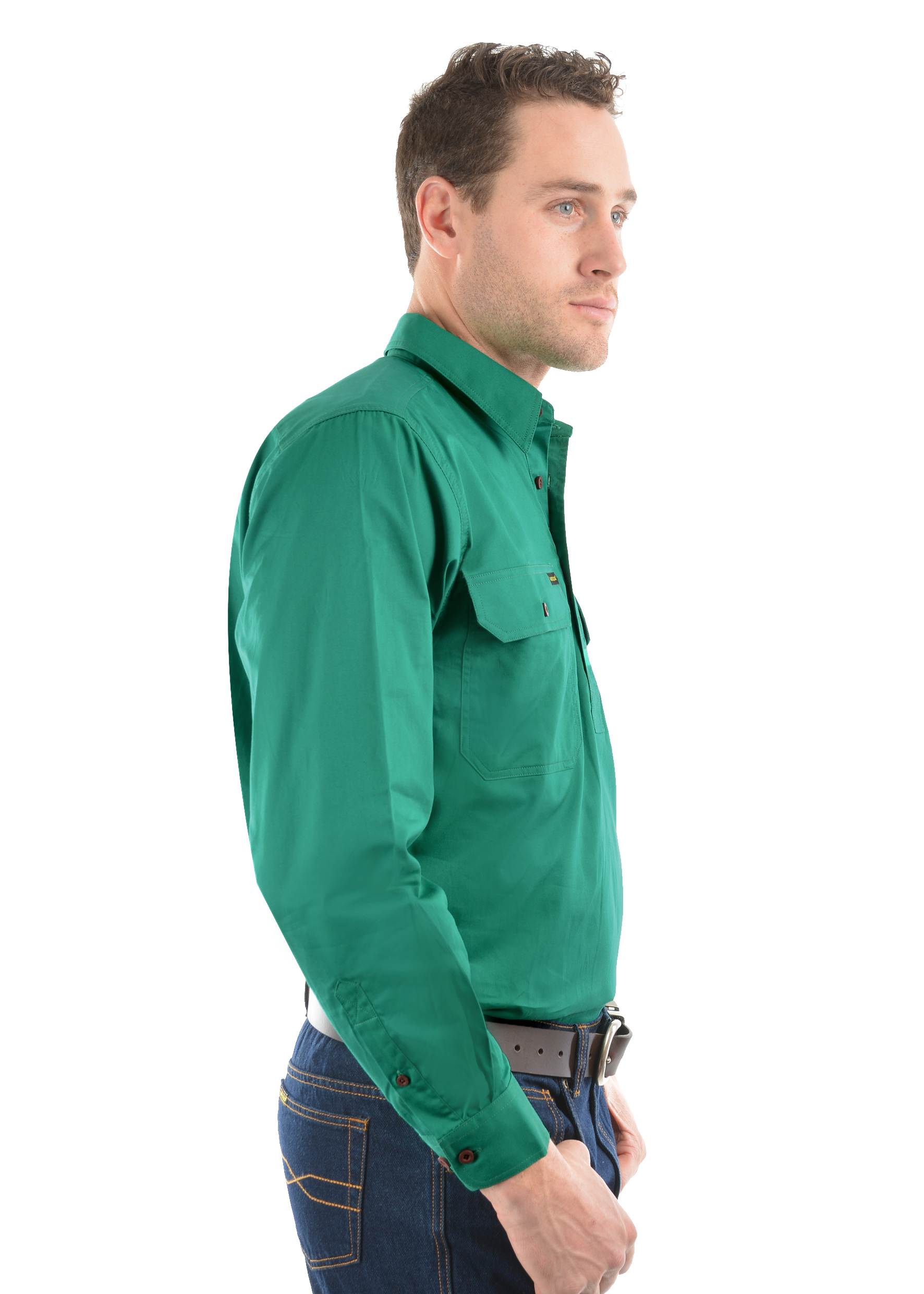 Men's Half Placket Light Cotton Shirt