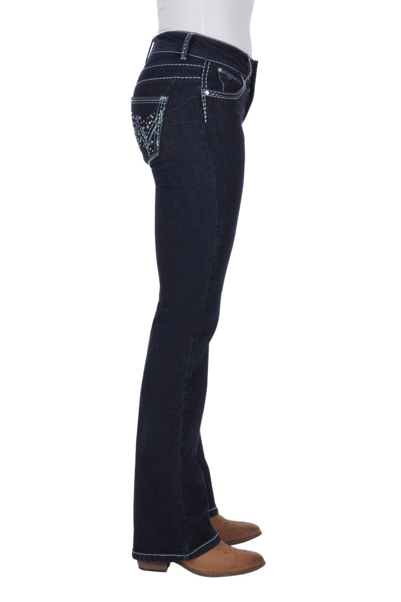 Mid Rise Jean Jewel Blue