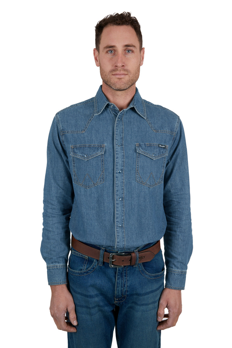 Men's Jay Denim Western Long Sleeve Shirt