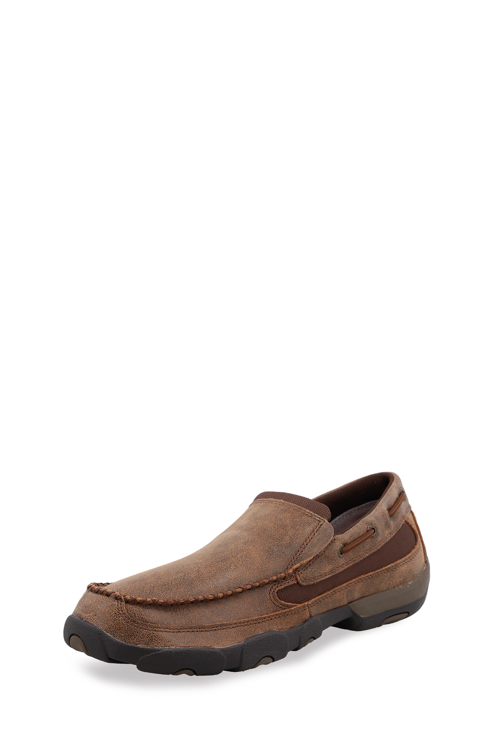 Mens Casual Driving Mocs Boat Slip On Brown