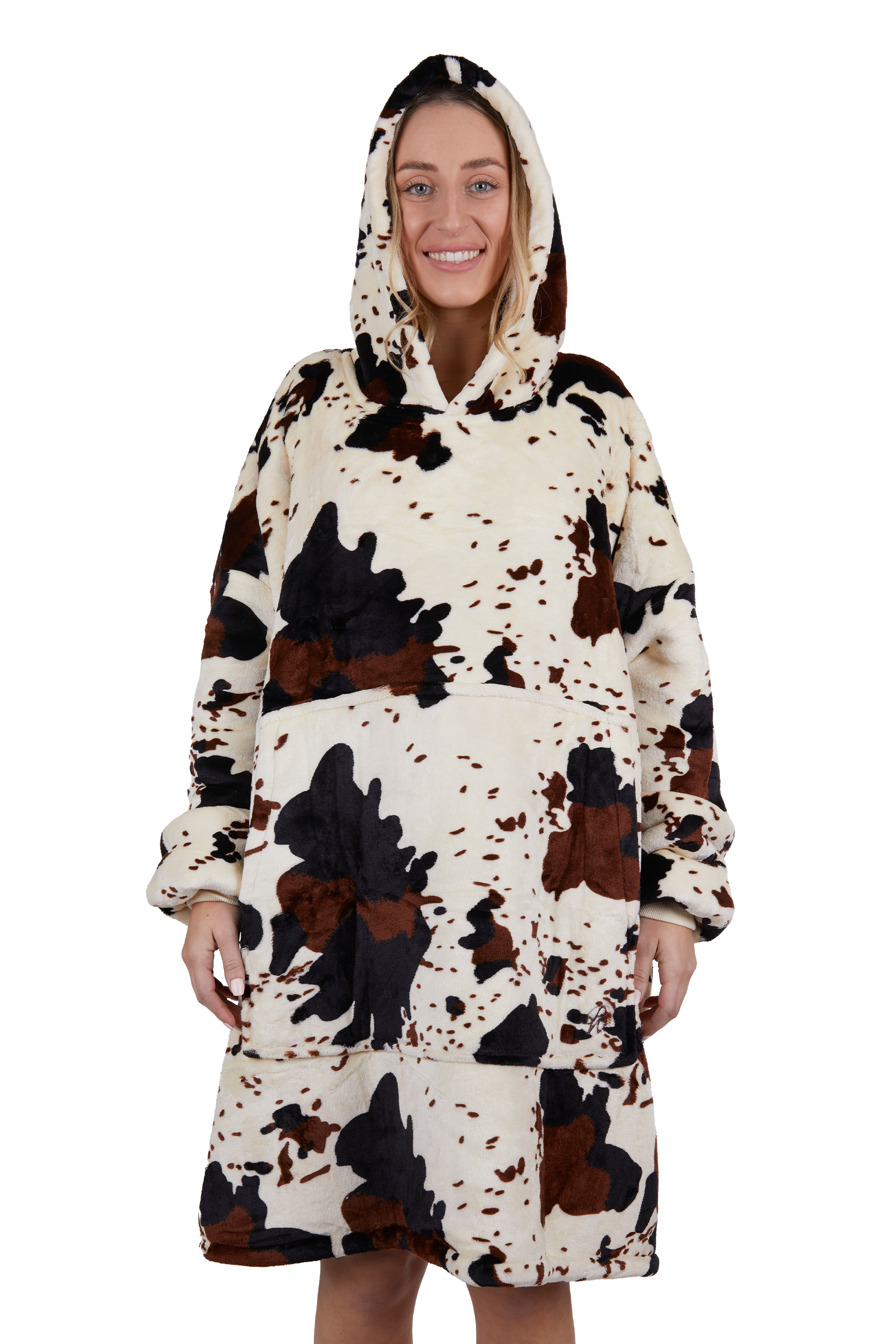 Pw Cow Print Snuggle Hoodie