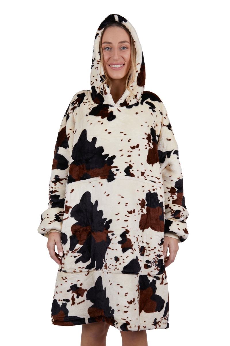Pw Cow Print Snuggle Hoodie