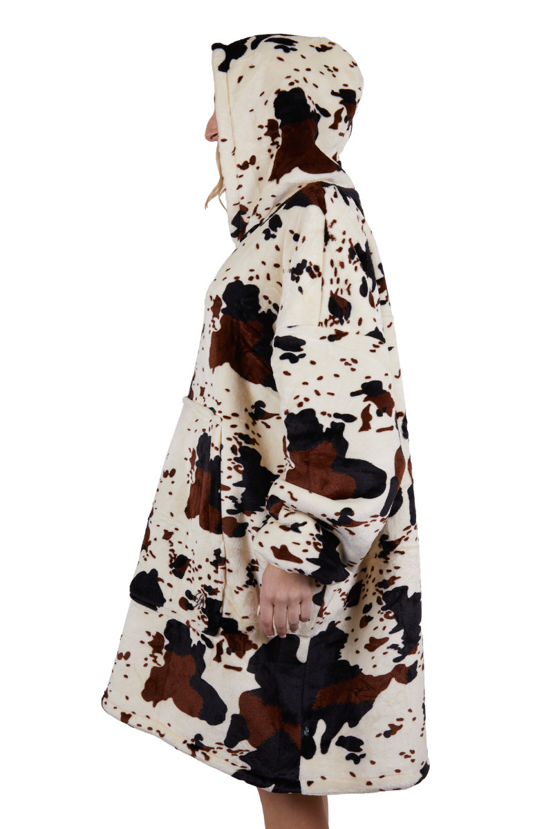 Pw Cow Print Snuggle Hoodie