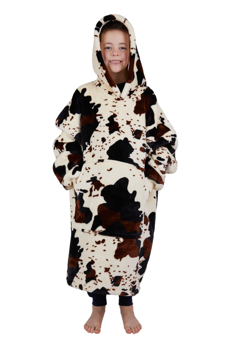 Kid's Pw Cow Print Snuggle Hoodie