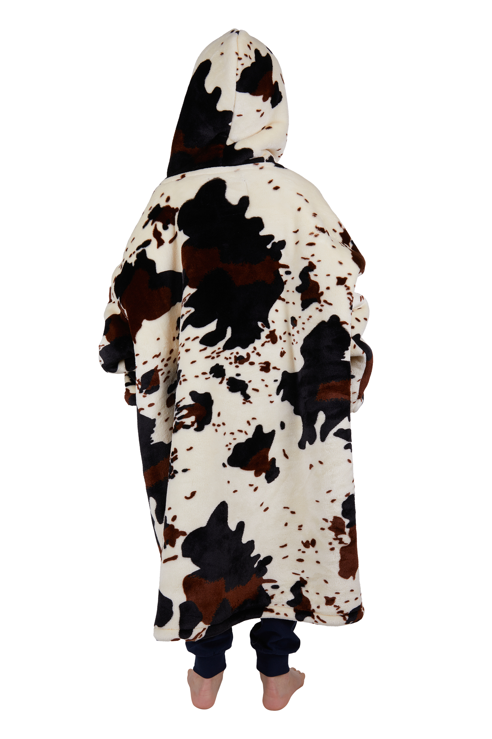 Kid's Pw Cow Print Snuggle Hoodie