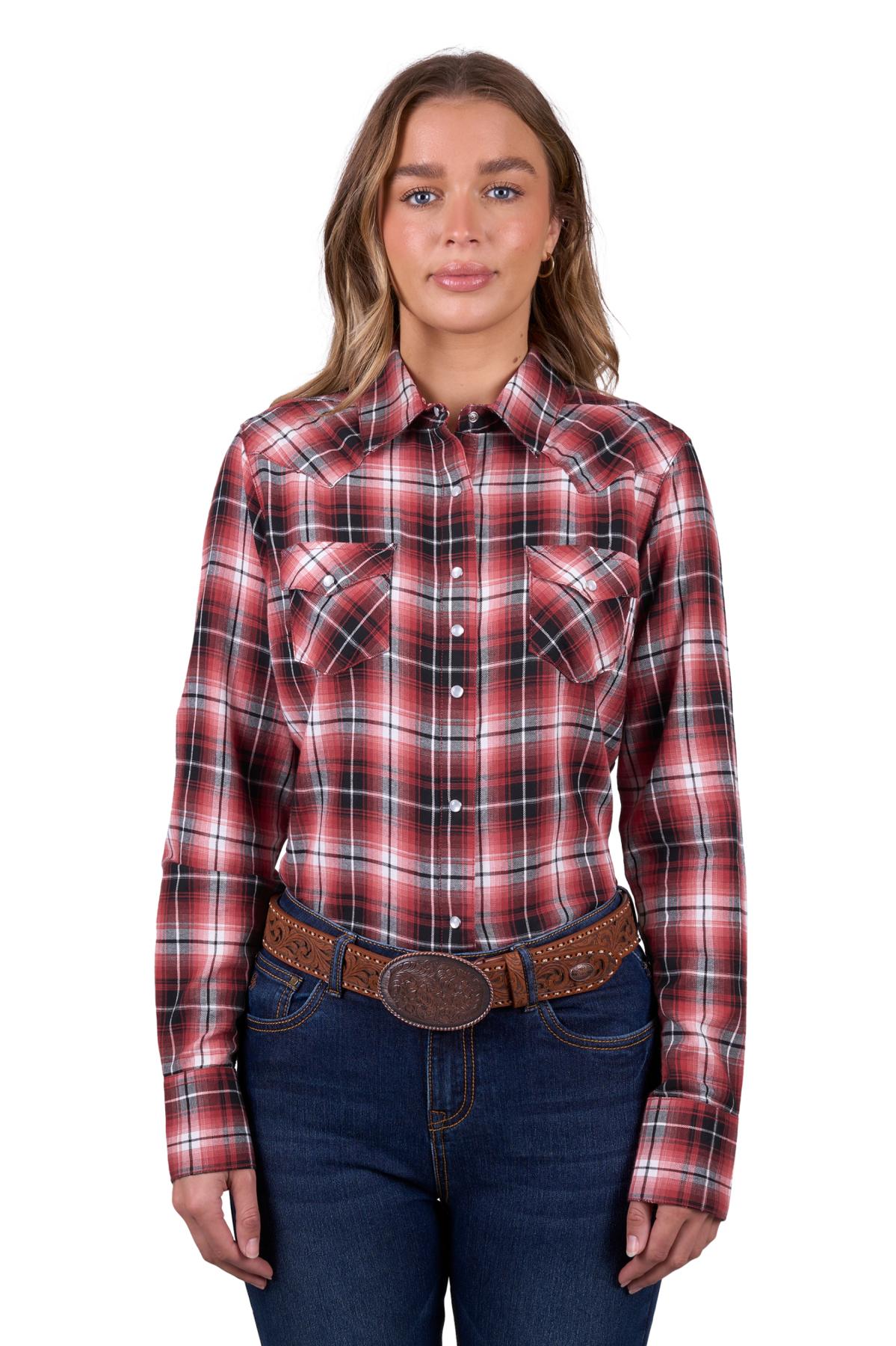 Women's Joyce Check Western Long Sleeve Shirt