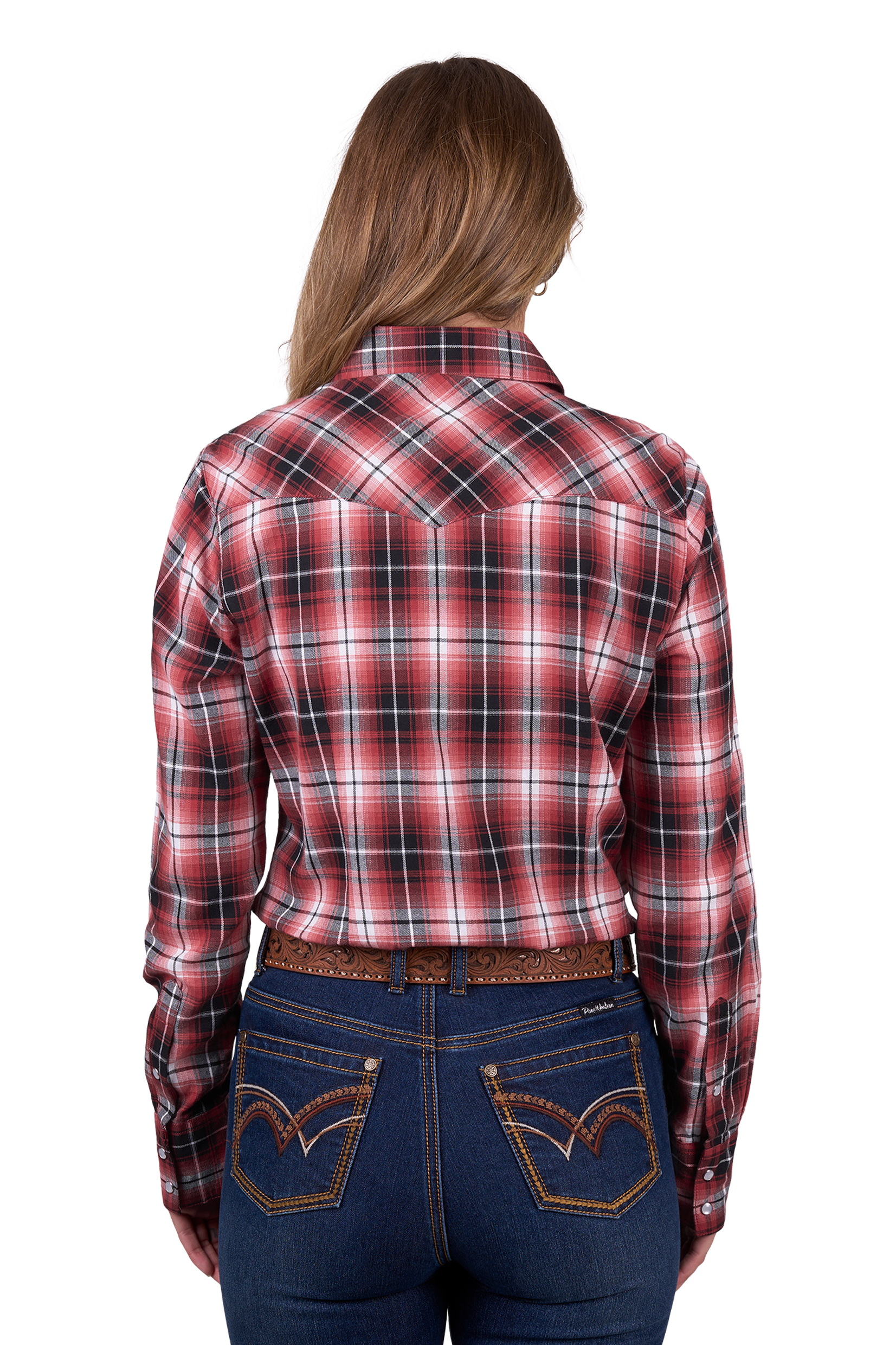 Women's Joyce Check Western Long Sleeve Shirt