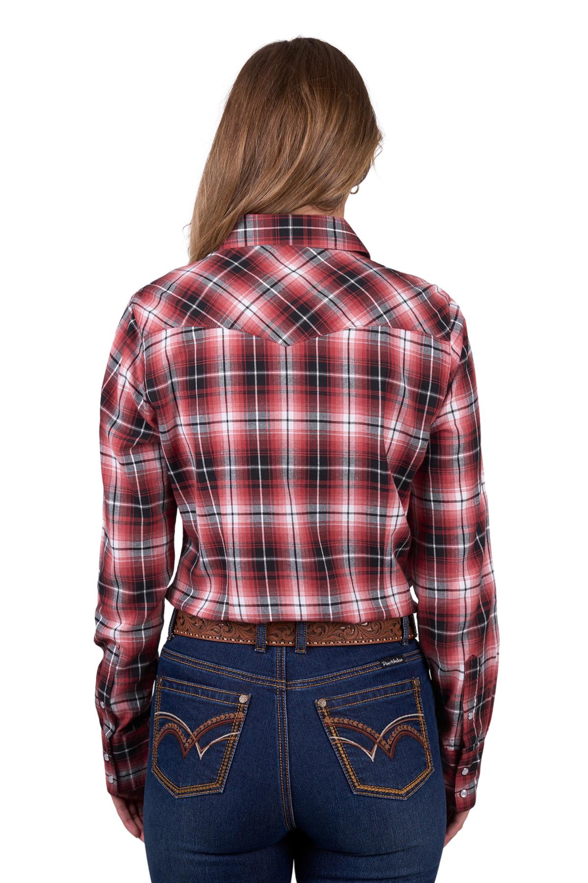 Women's Joyce Check Western Long Sleeve Shirt