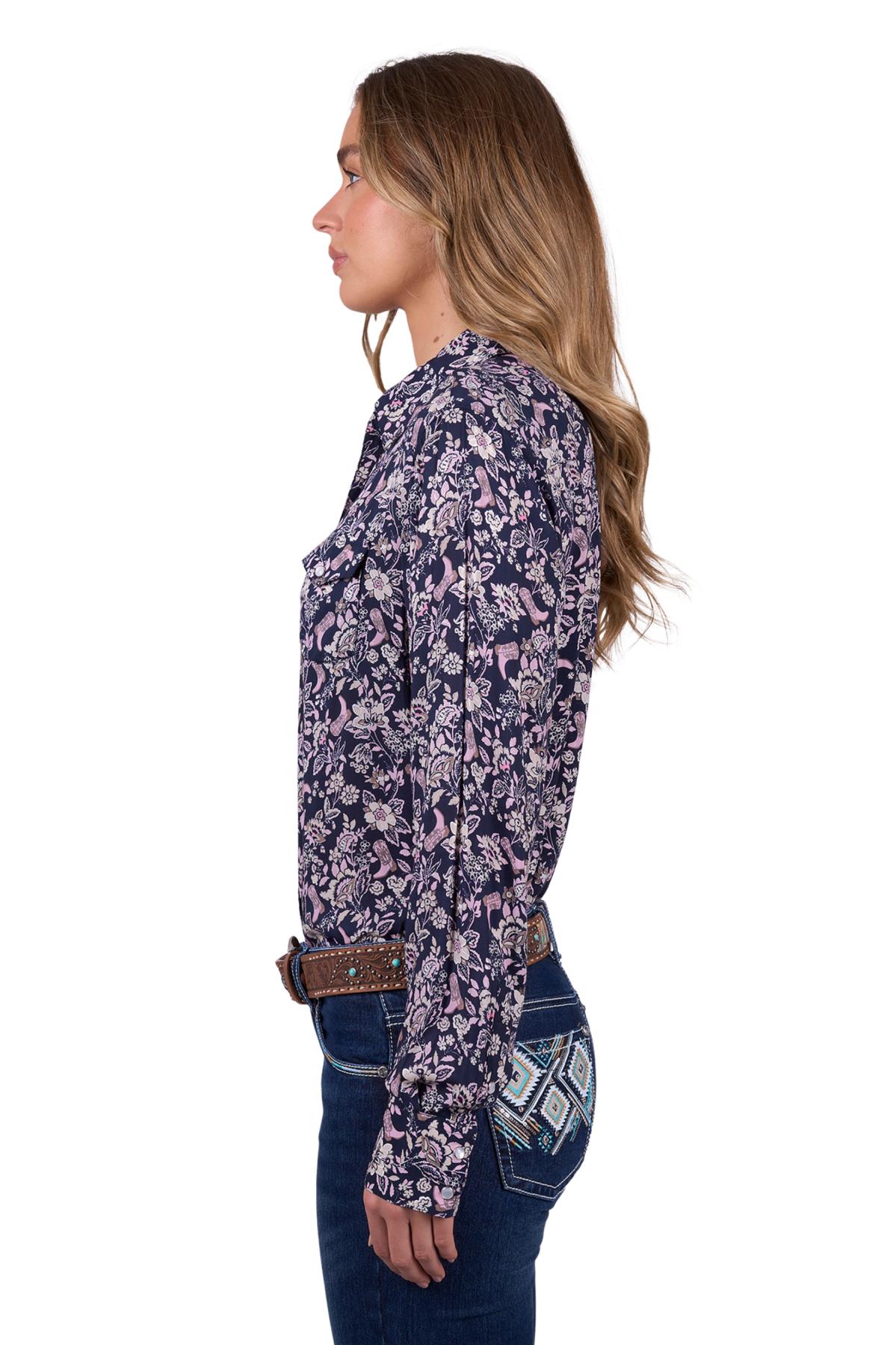 Women's Hannah Print Western Long Sleeve Shirt