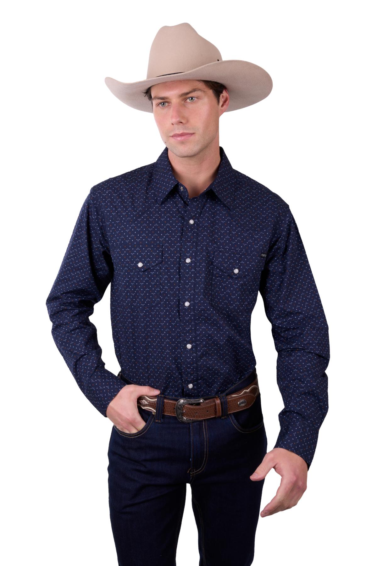 Men's Ross Print Western Long Sleeve Shirt