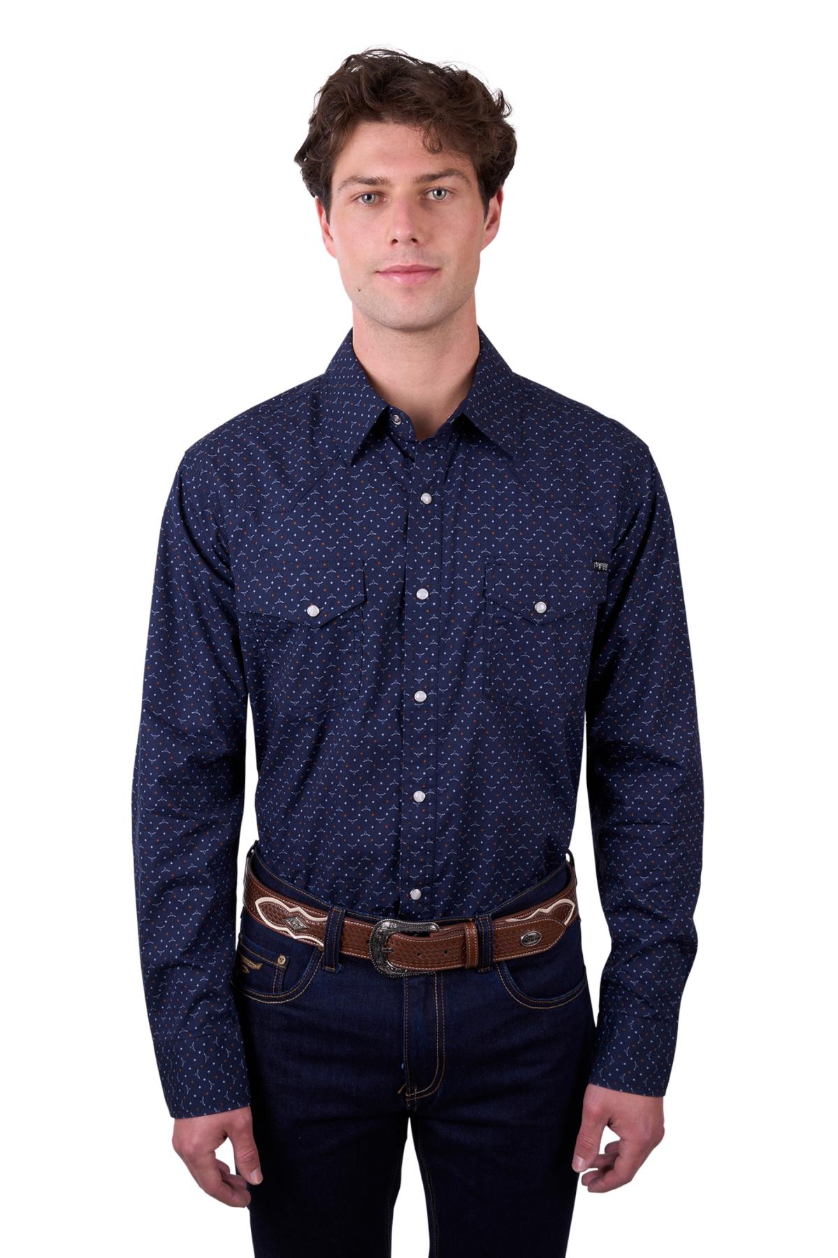 Men's Ross Print Western Long Sleeve Shirt