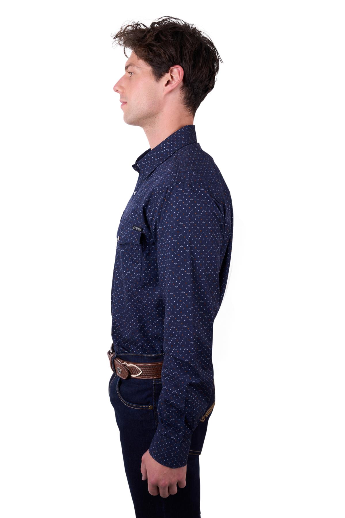 Men's Ross Print Western Long Sleeve Shirt