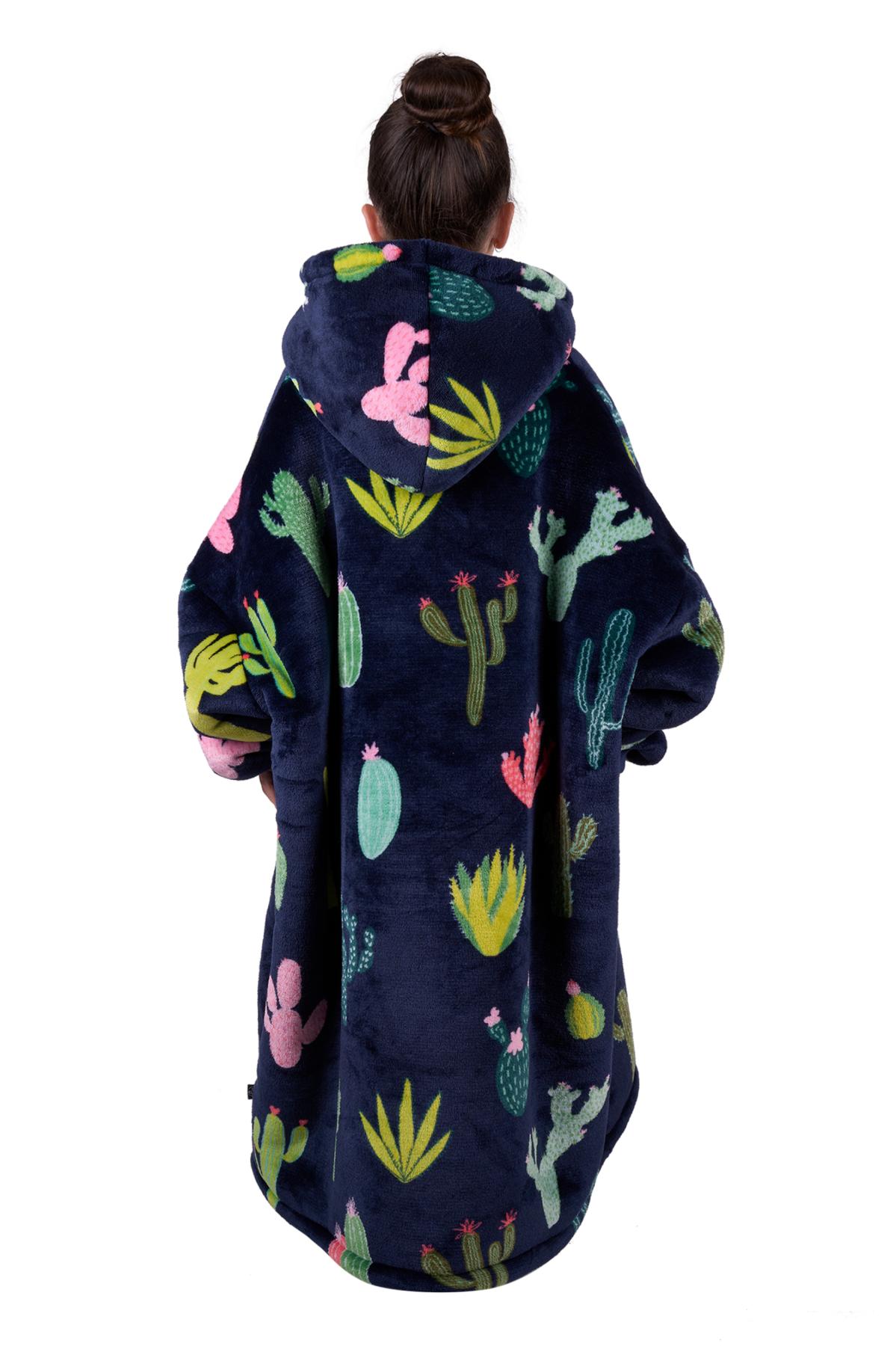 Kid's Cactus Print Snuggle Hoodie