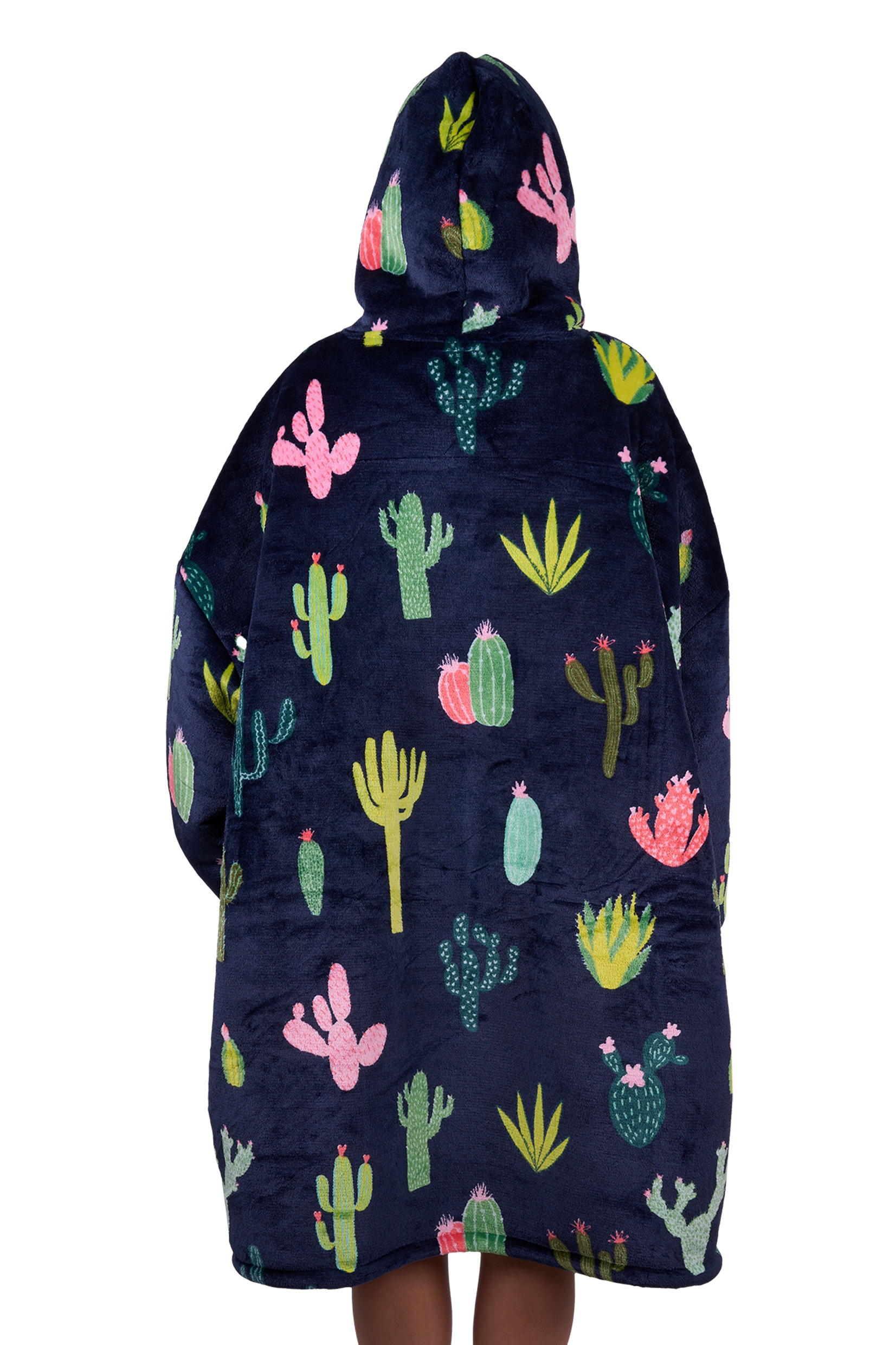 Adult's Cactus Print Snuggle Hoodie