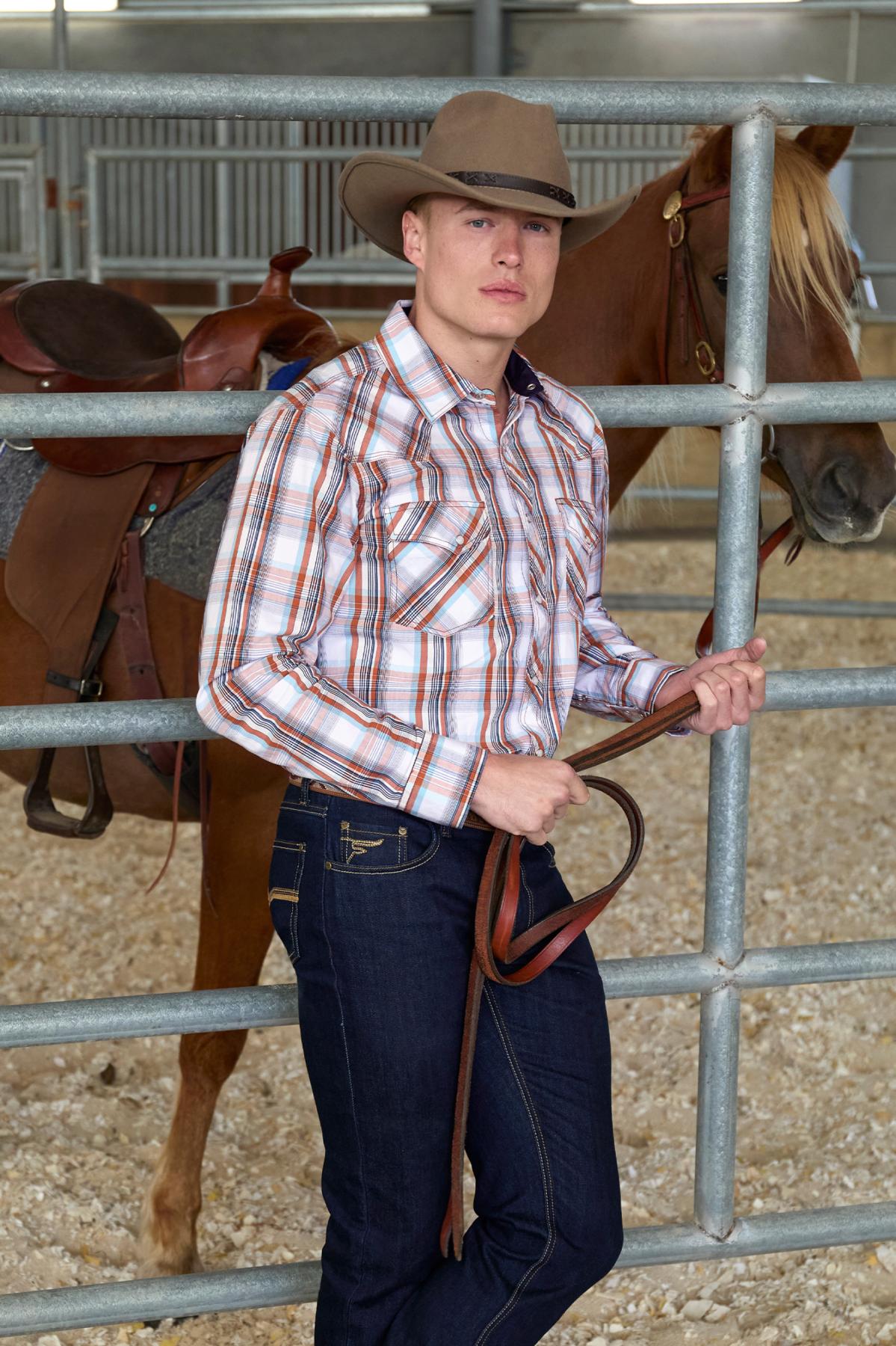 Men's Axel Check Western Long Sleeve Shirt