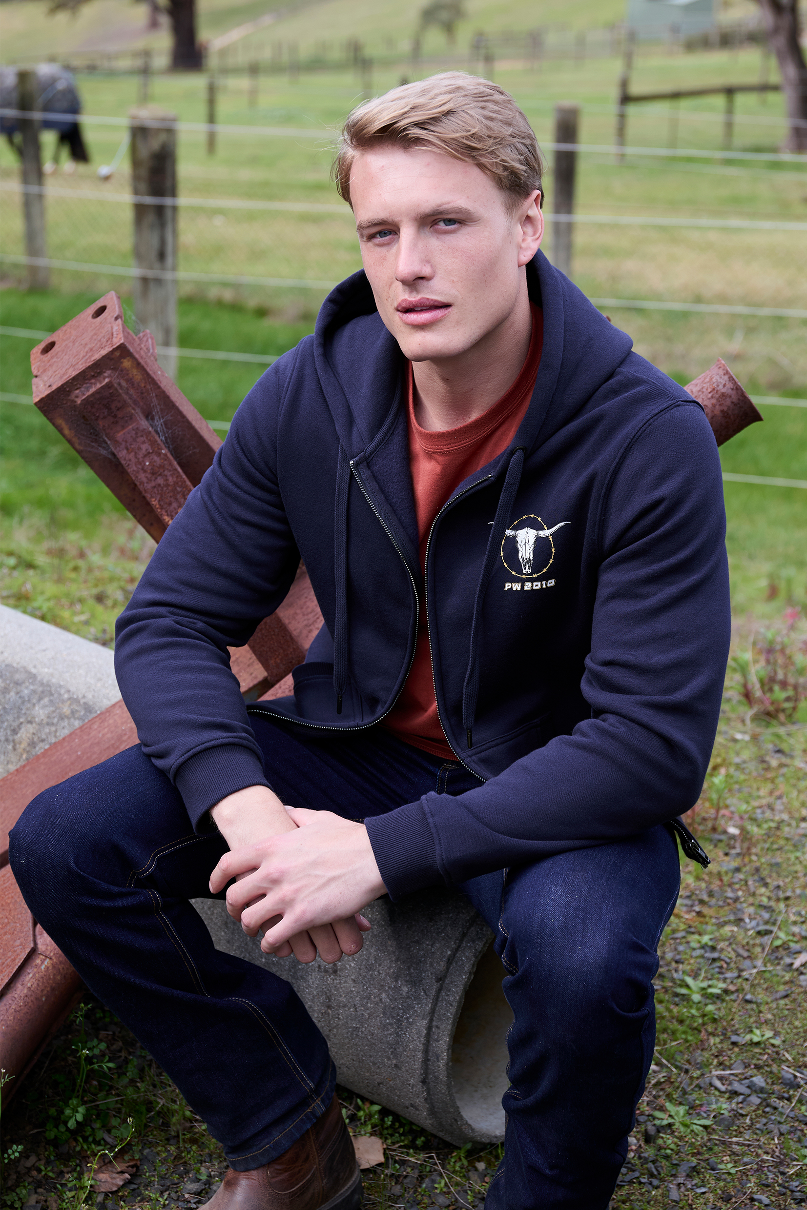 Men's Carl Zip Through Hoodie