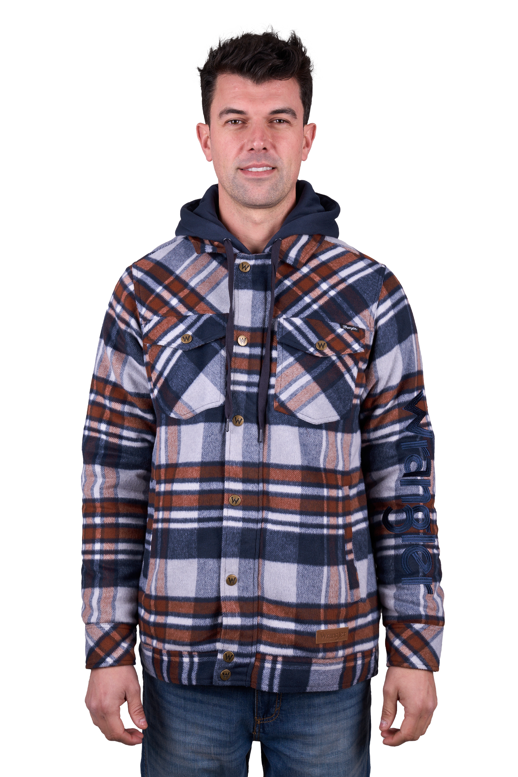 Men's Reid Logo Wool Shirt Jacket