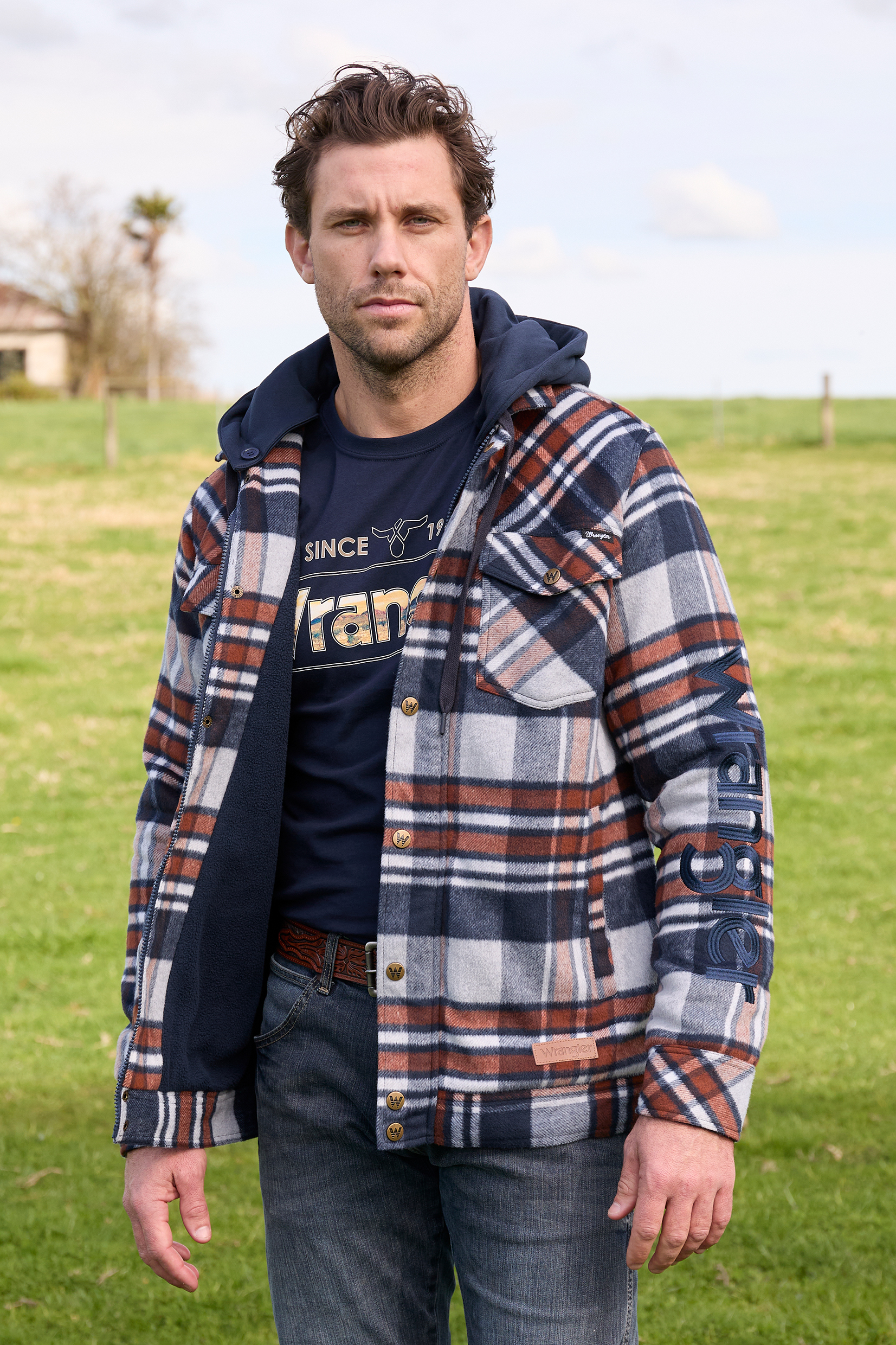 Men's Reid Logo Wool Shirt Jacket