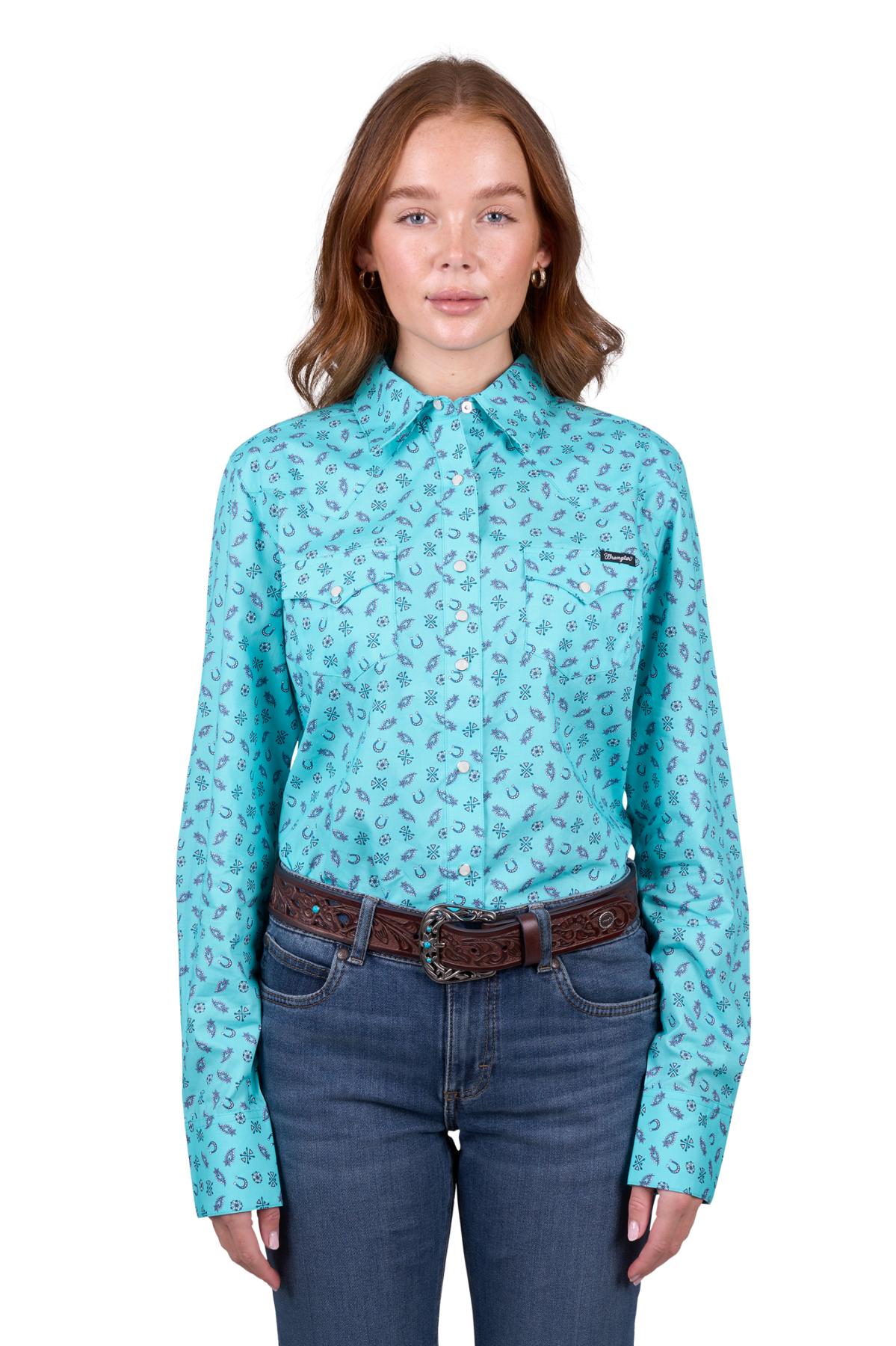 Women's Janice Print Western Long Sleeve Shirt