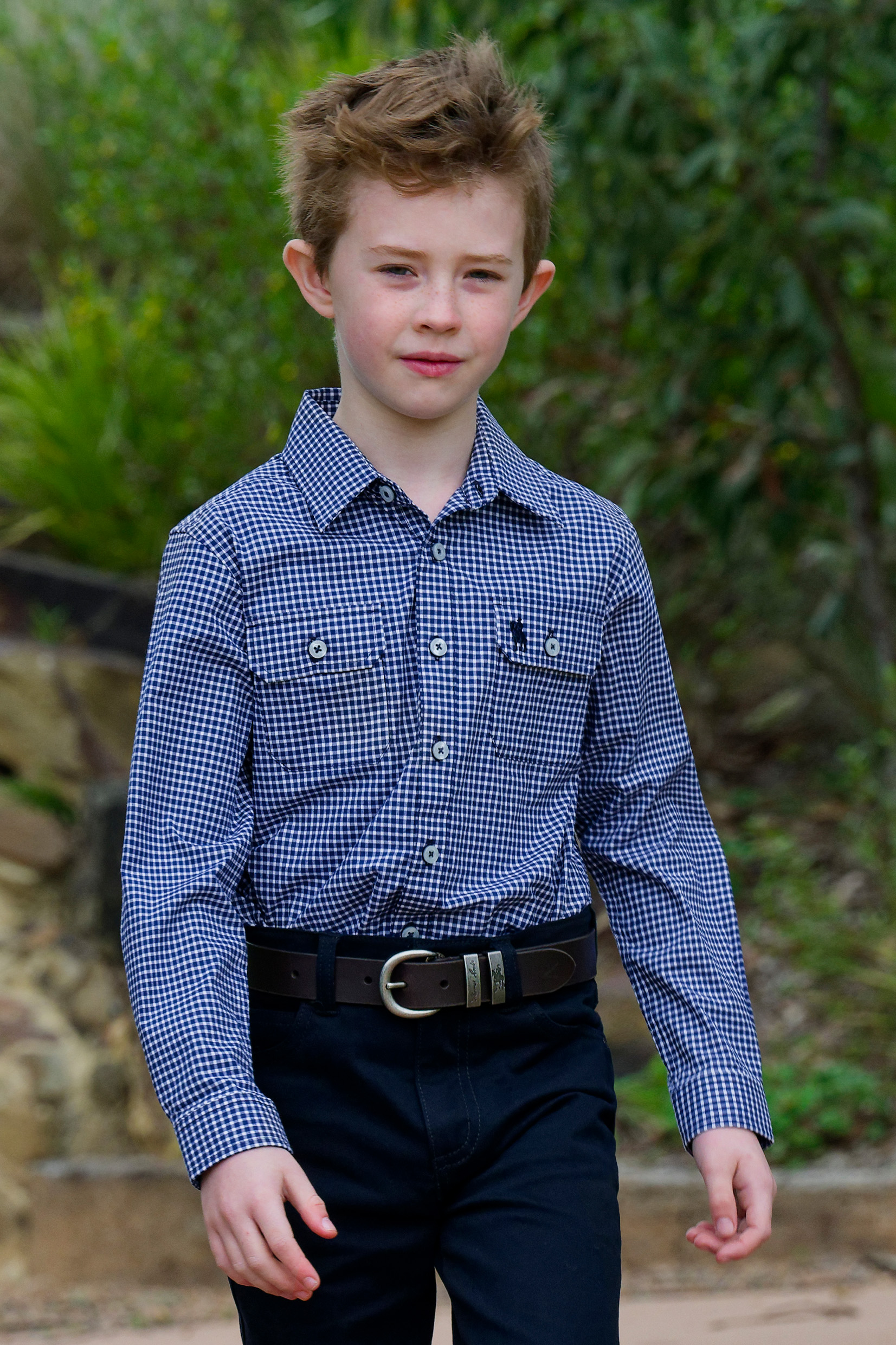 Boy's Brock Check 2 Pocket Long Sleeve Shirt